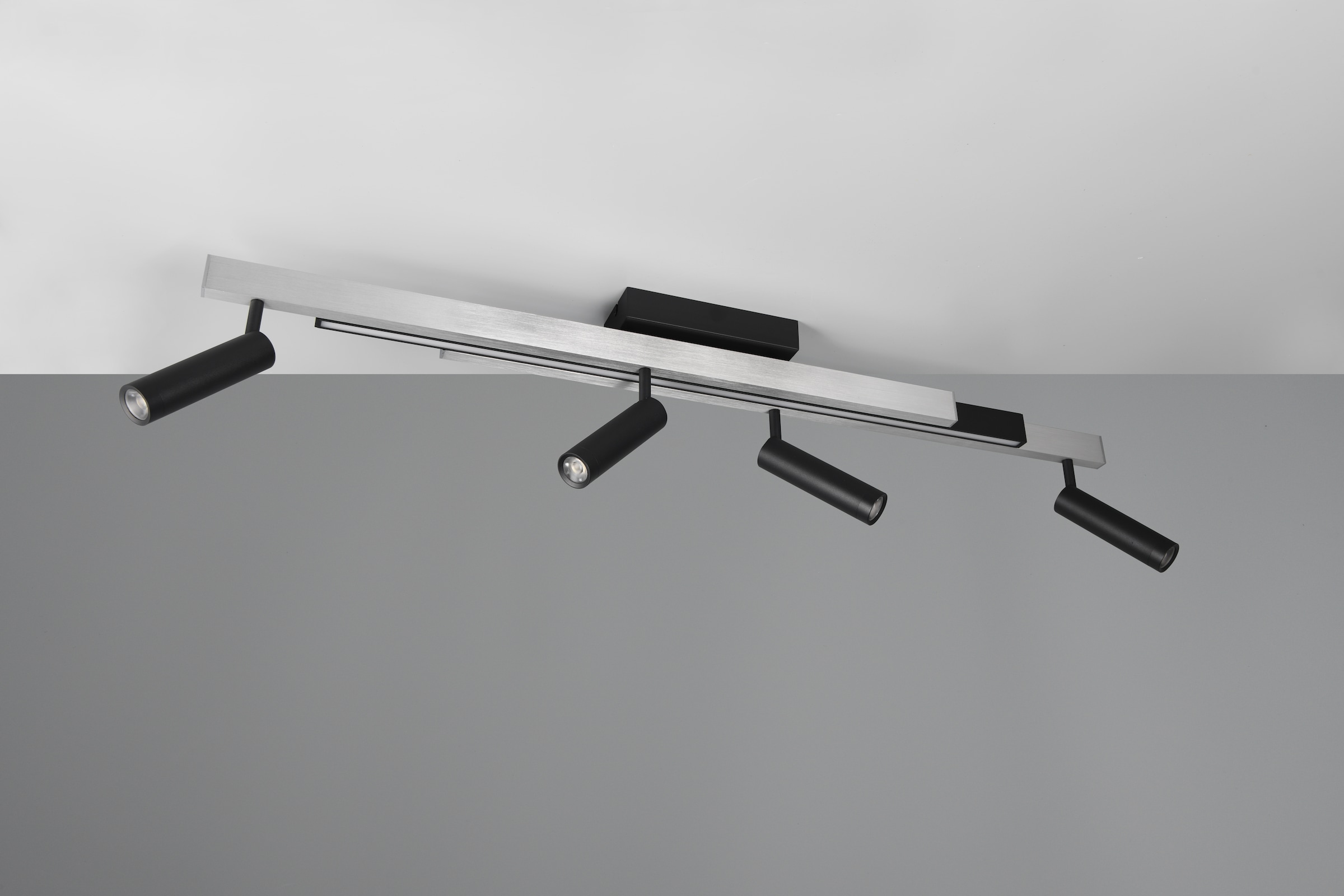 TRIO Leuchten LED Deckenleuchte »ZENO ausziehbare LED Deckenlampe mit 4 verstellbaren Spots dimmbar CCT« LED-Board 1 Stk. warmweiß - kaltweiß getrennt schaltbare Spots, Lichtfarbe einstellbar inkl Fernbedienung