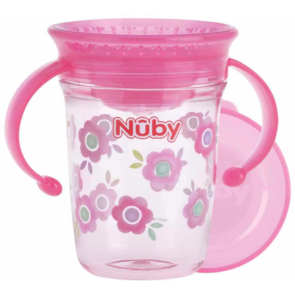 Nuby Kinderbecher »360° Trinklerntasse 240ml, pink«