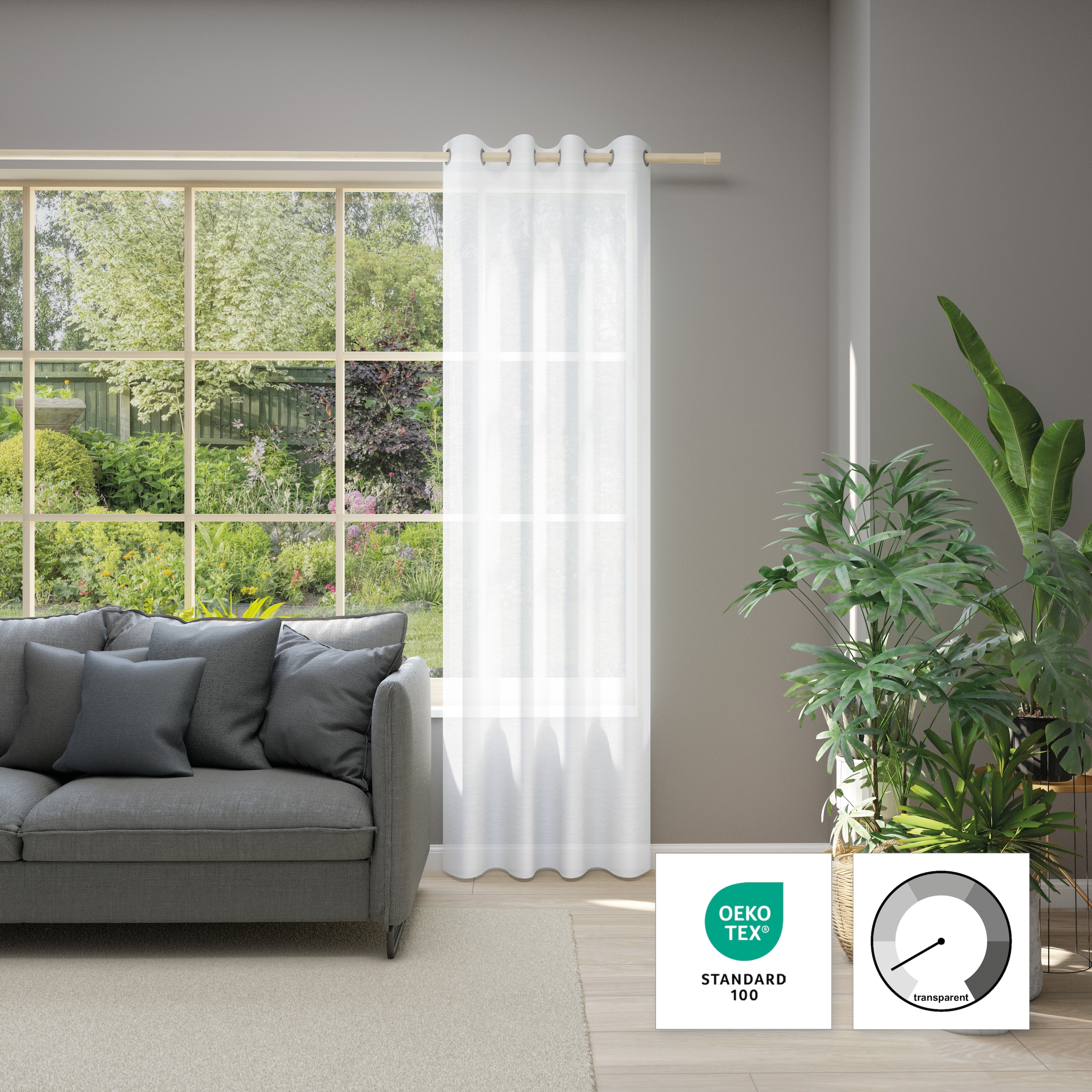 Neutex for you! Vorhang »Allure« Ösen 1 Stk. tlg. Ösenschal mit Metallösen, Breite 140 cm, nach Maß