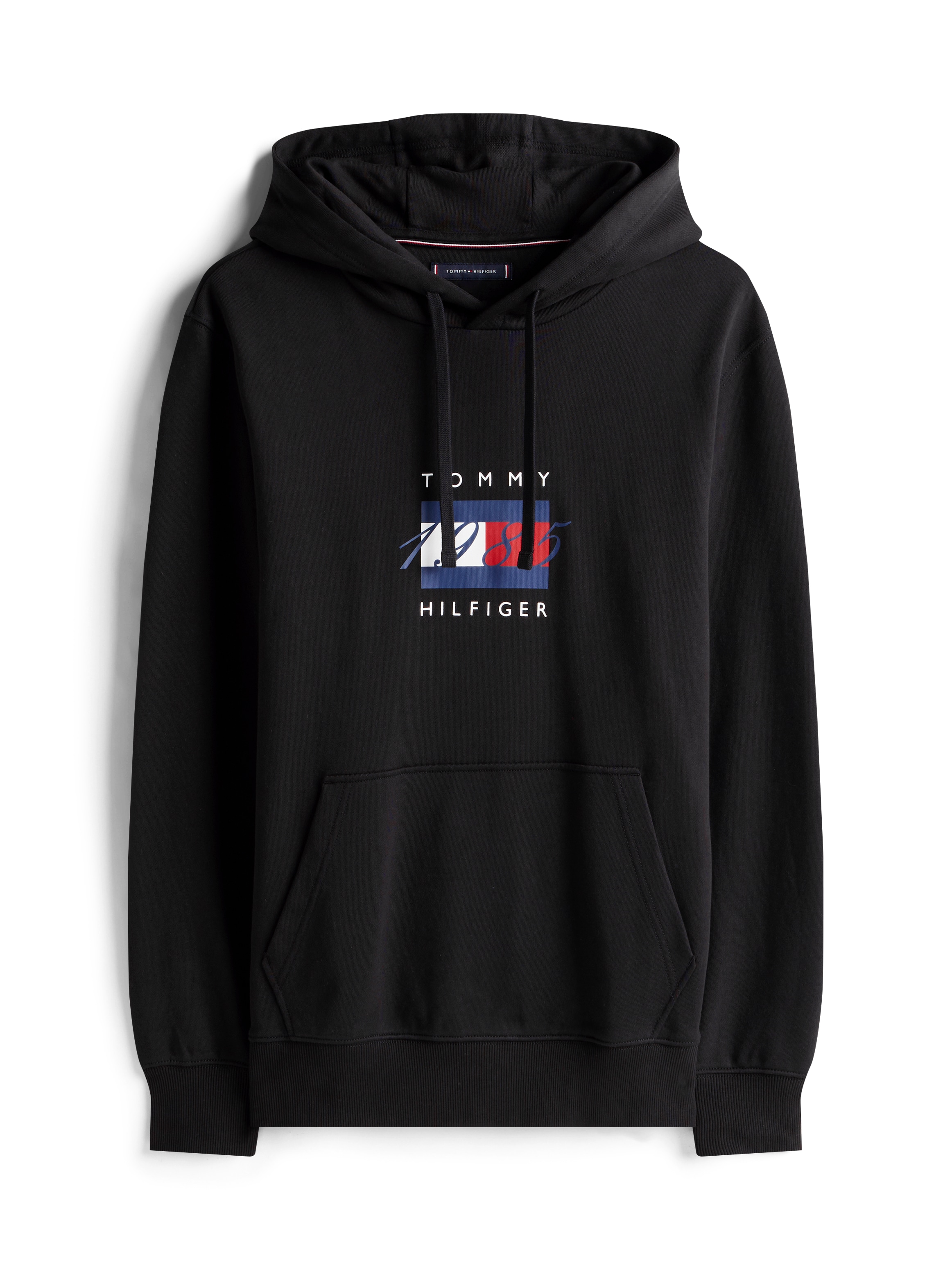 Tommy Hilfiger Kapuzensweatshirt »LINEAR FLAG GRAPHIC«, Regular Fit, Hoodie, Kapuze mit Tunnelzug
