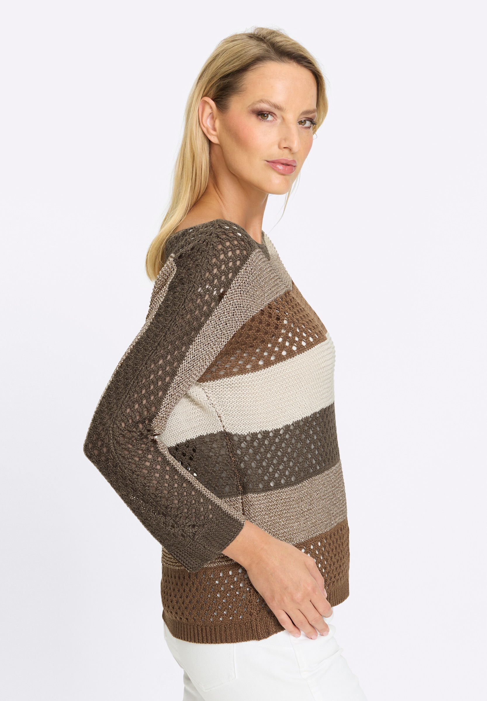 heine Strickpullover »Pullover Ajourpullover«
