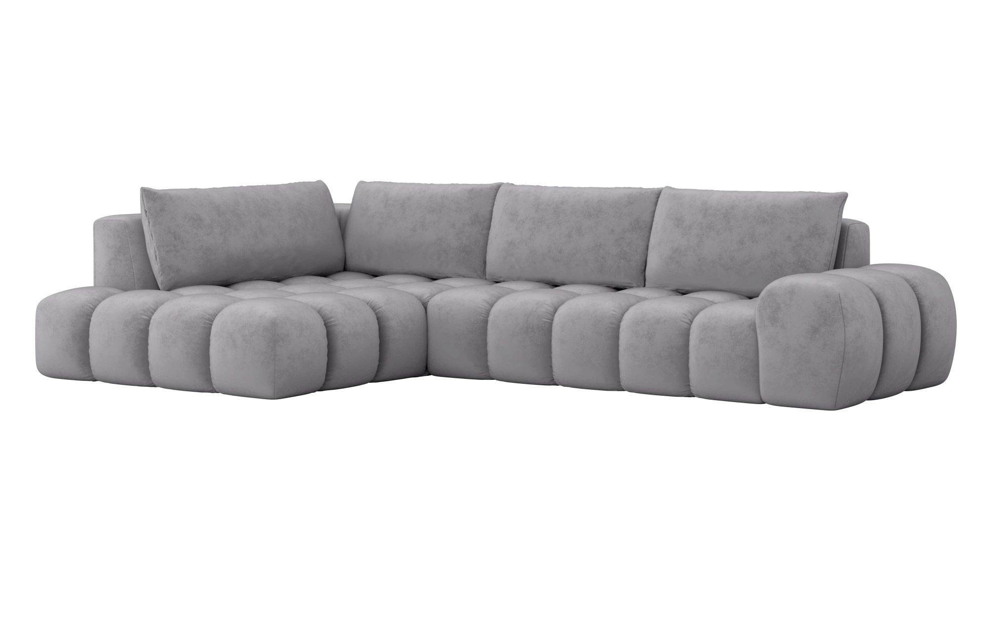 INOSIGN Ecksofa »AZITA klein, L-Form, elegant und bequem Designsofa«, lose Rückenkissen, traumhafte Steppung, Maße B/T/H: 296/176,5/89 cm