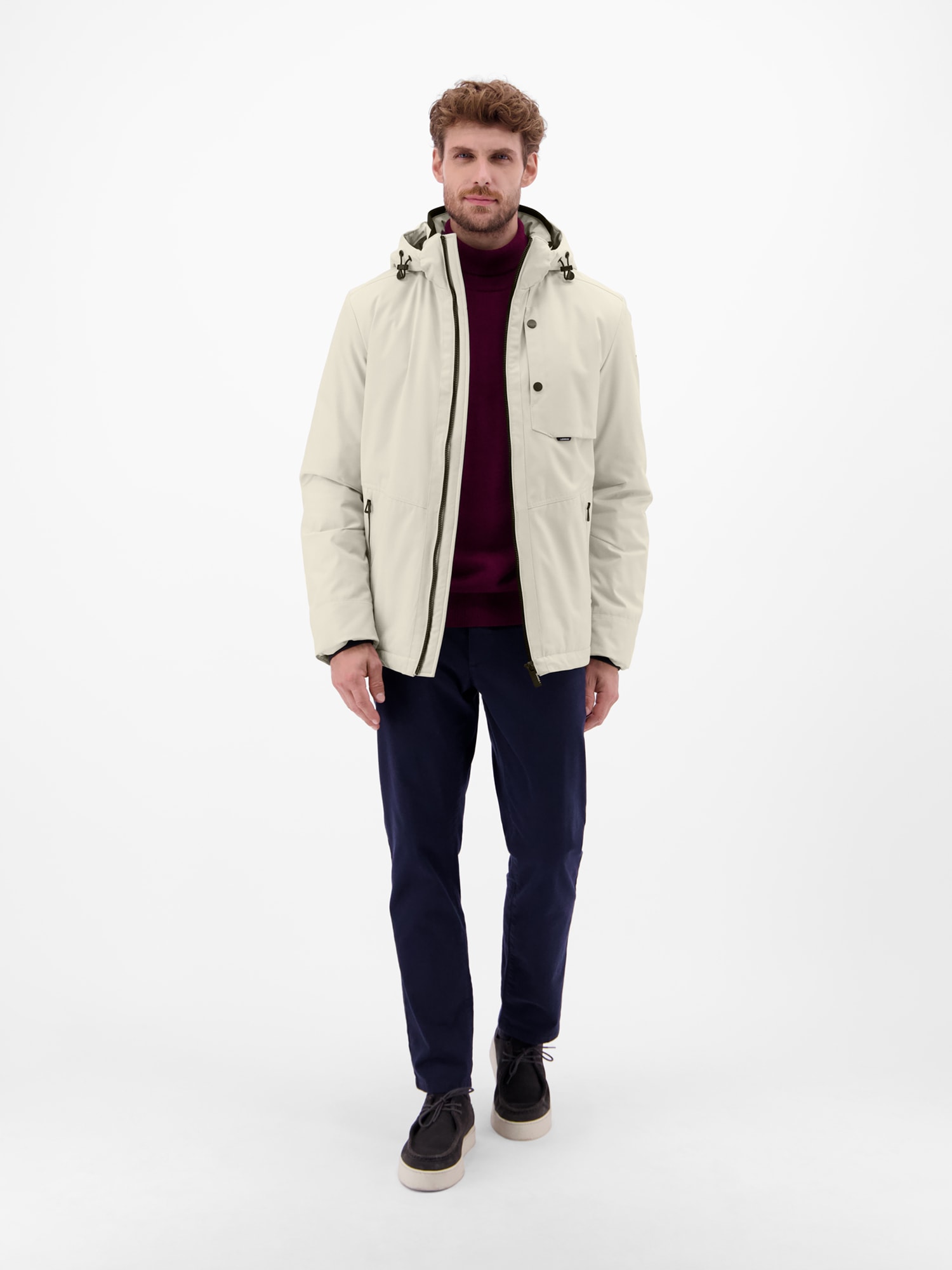 LERROS Blouson »LERROS Herren Blouson in Stukturoptik«, mit Kapuze, Wasser- und windabweisend