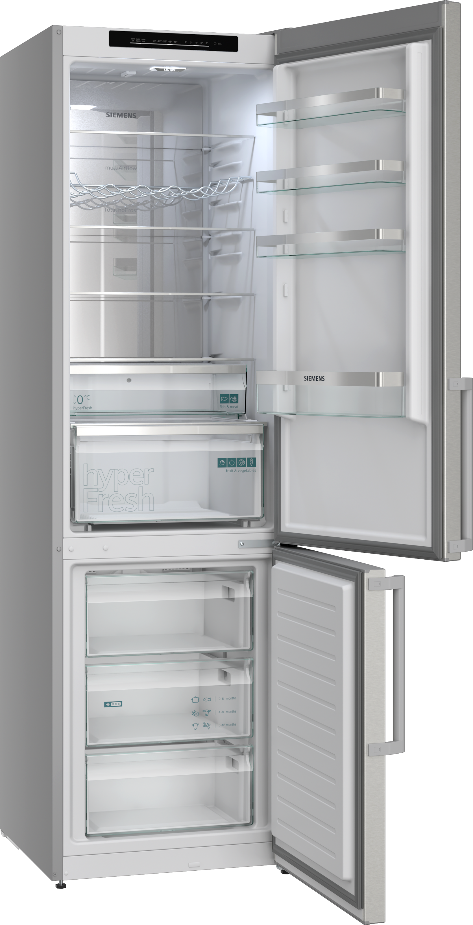 SIEMENS Kühl-/Gefrierkombination iQ300 »KG39NVICV« 203 cm hoch 60 cm breit hyperFresh System für frisches Obst und Gemüse sowie Total noFrost