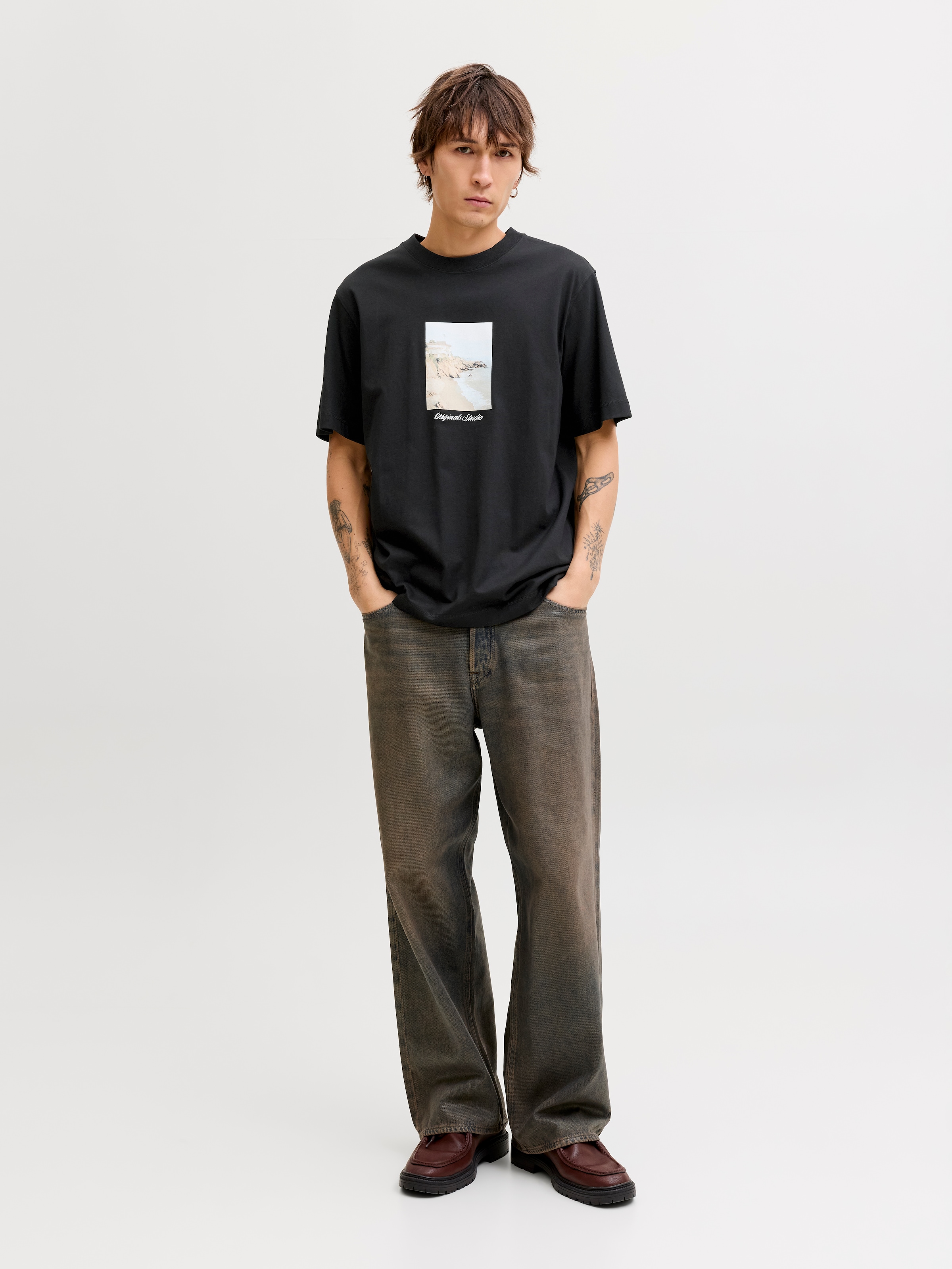 Jack & Jones T-Shirt »JORNORREBRO PHOTO TEE SS CREW NECK« Baumwolle, relaxed fit