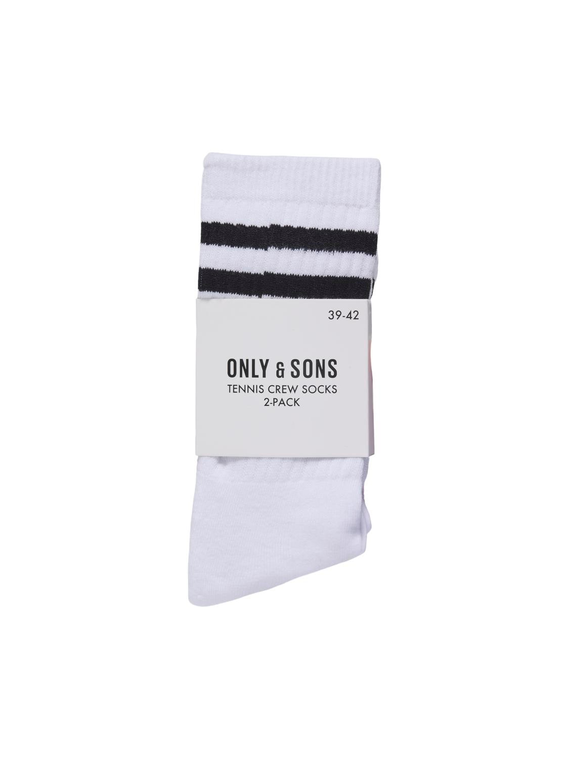 ONLY & SONS Freizeitsocken »ONSBASIC TENNIS SOCK 2 PACK NOOS« Packung, 2 Paar tlg. Baumwollmischung