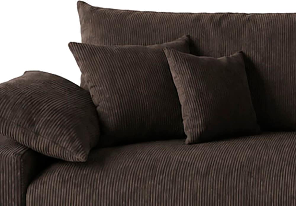 OTTO home Big-Sofa »Amici, B: 302 cm, Lounge-Sofa in Boucle und Cord« Mega-Sofa mit Lounge-Komfort, Federkern & 6 Zierkissen