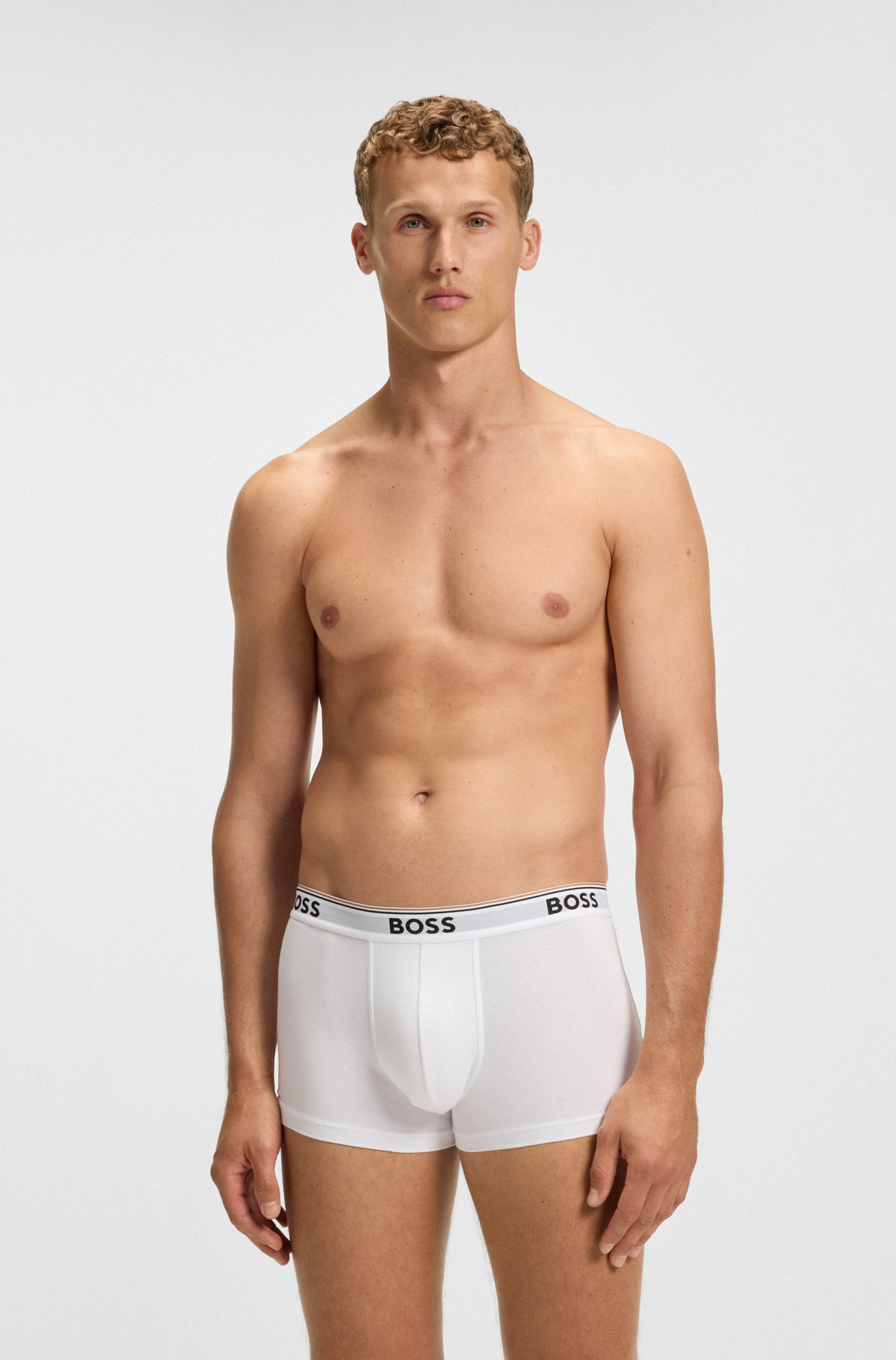 BOSS Boxer »TRUNK 3 PACK«, (3 St.), BOSS Schriftzug auf dem Bund