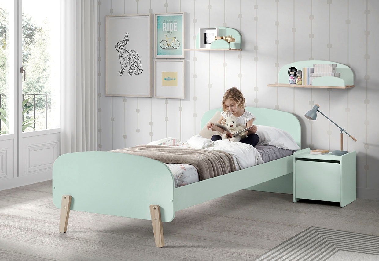 Vipack Kinderregal »Kiddy, Ablage Kiefer massiv, zum hängen«, (B/H/T ca. 45x21x25cm, universell einsetzbar, verschiedene Farben), Wandregal MDF Komponenten lackiert, wahlweise 45cm oder 65cm breit