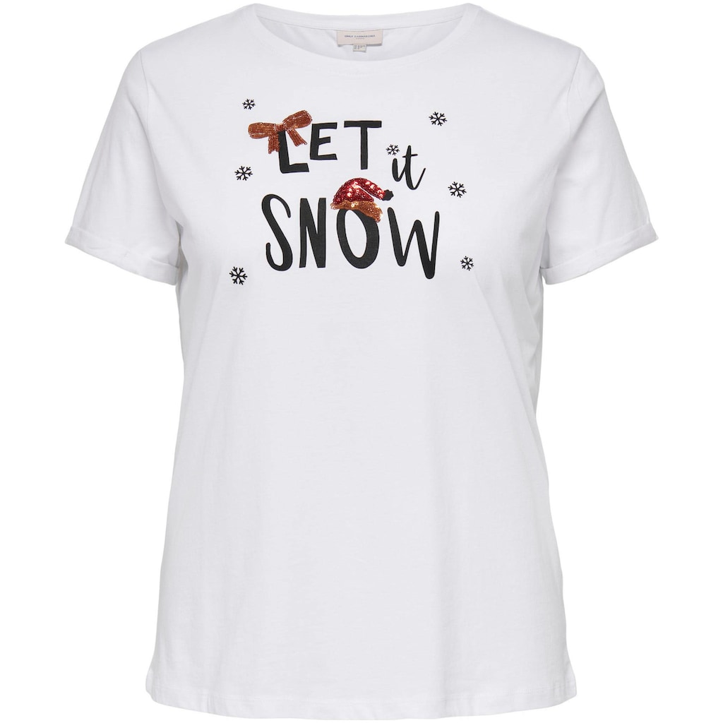 ONLY CARMAKOMA T-Shirt »CARSNOW SS REG TEE JRS« für Weihnachten