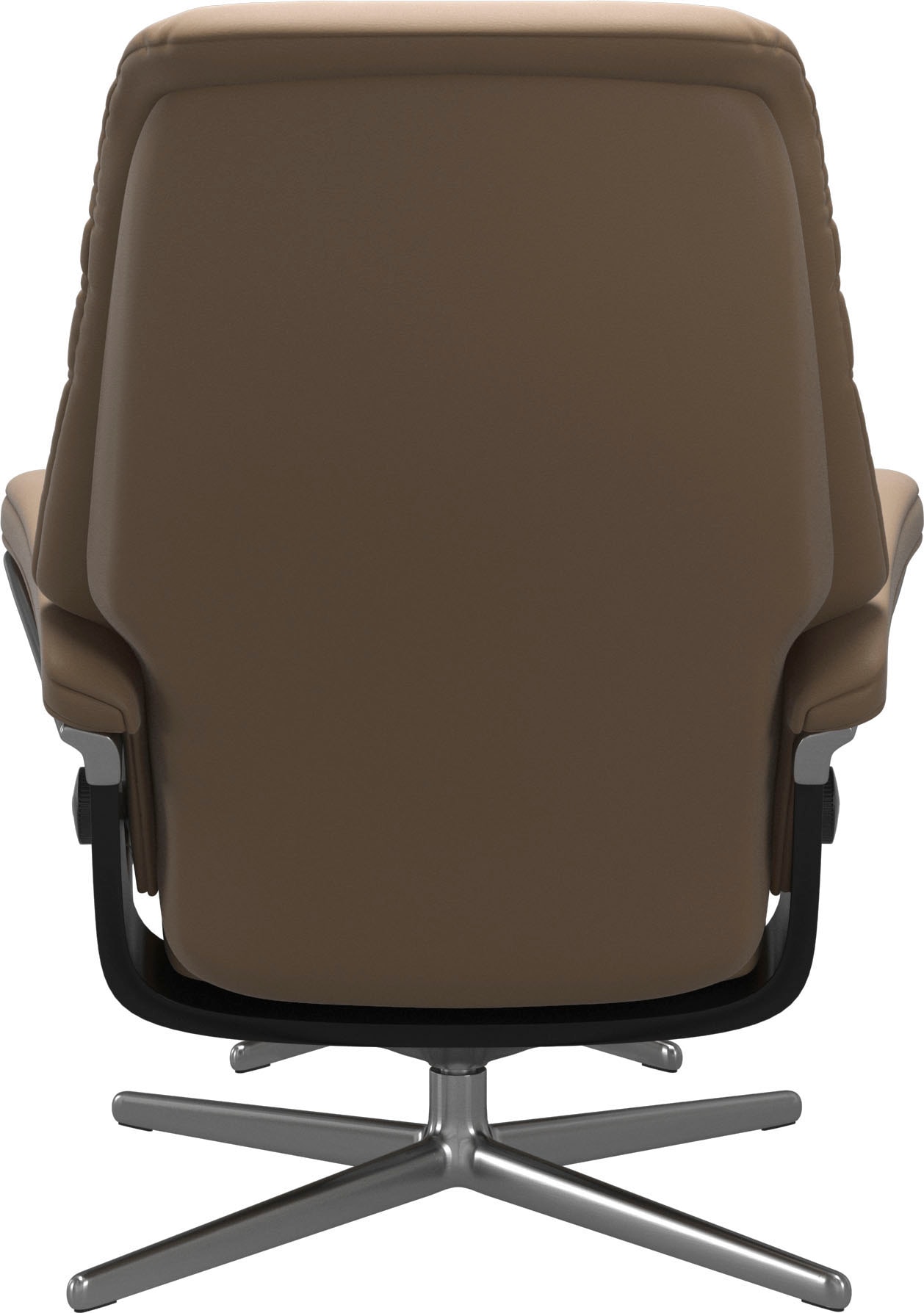 Stressless® Relaxsessel »Sunrise«, (Set, Relaxsessel mit Hocker), mit Hocker, mit Cross Base, Größe S, M & L, Holzakzent Schwarz