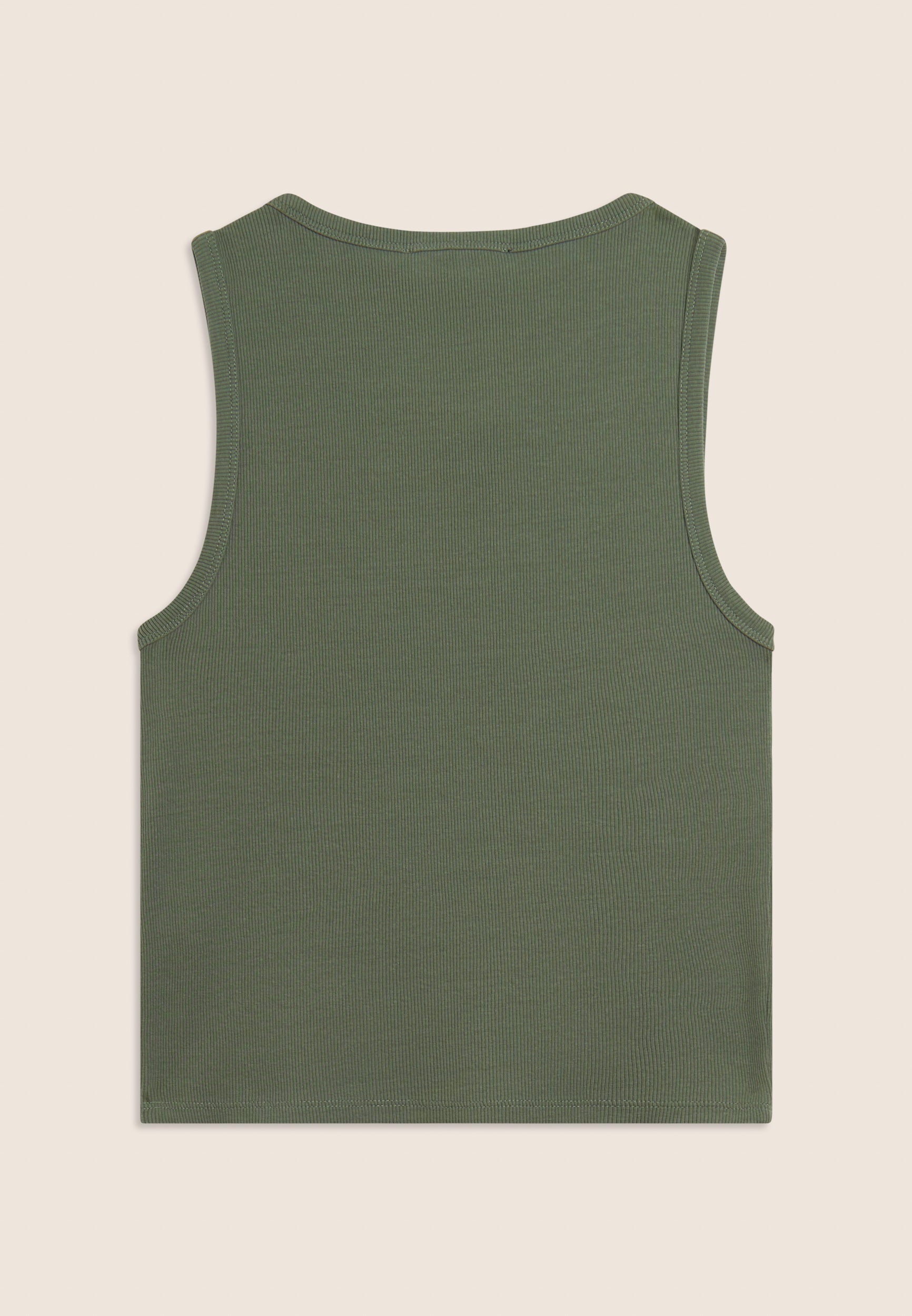 Freddy Tanktop fein gerippt, Stretch, Cropped, Logostickerei