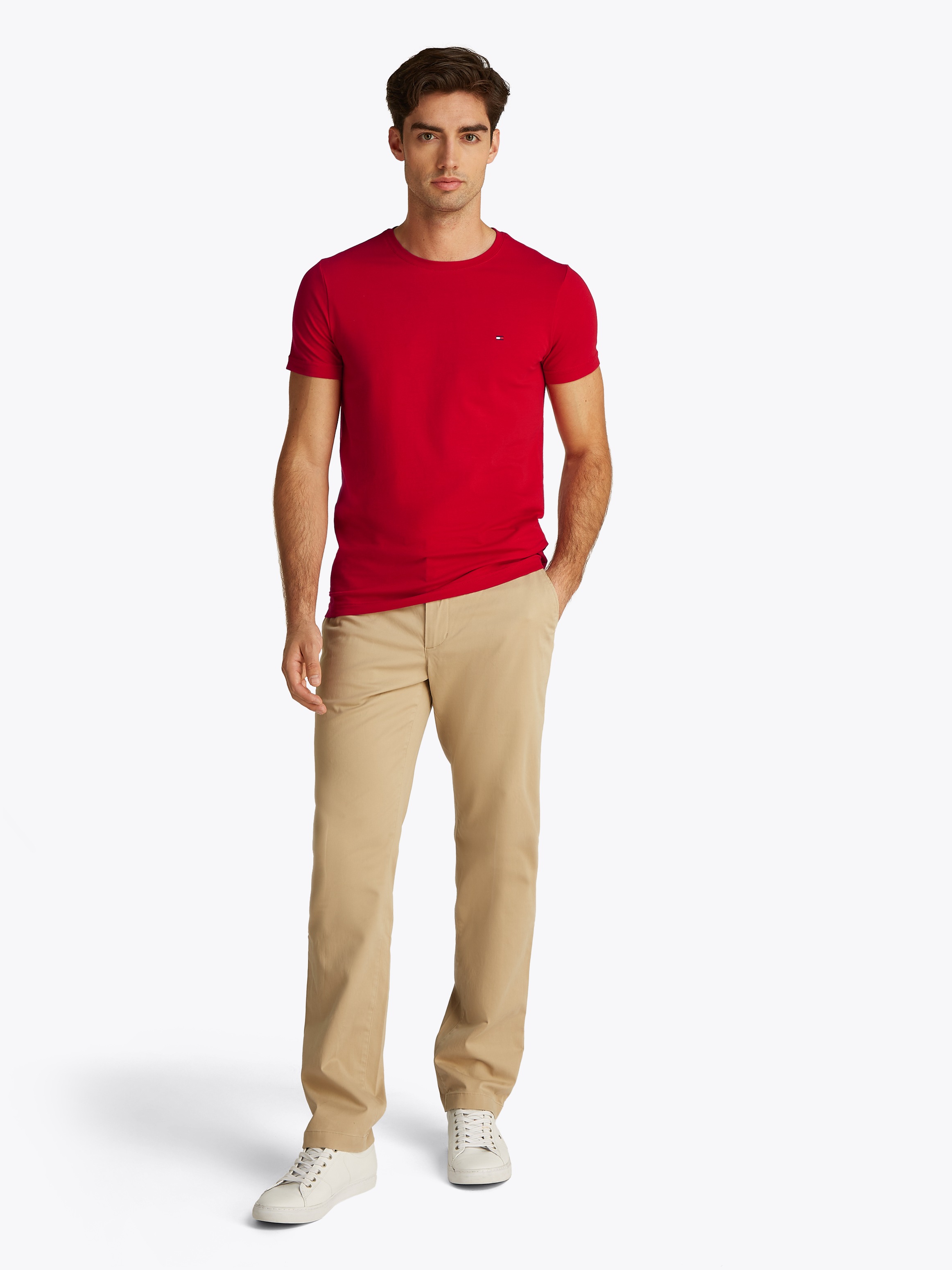 Tommy Hilfiger T-Shirt »STRETCH SLIM FIT TEE«, mit Rundhalsausschnitt