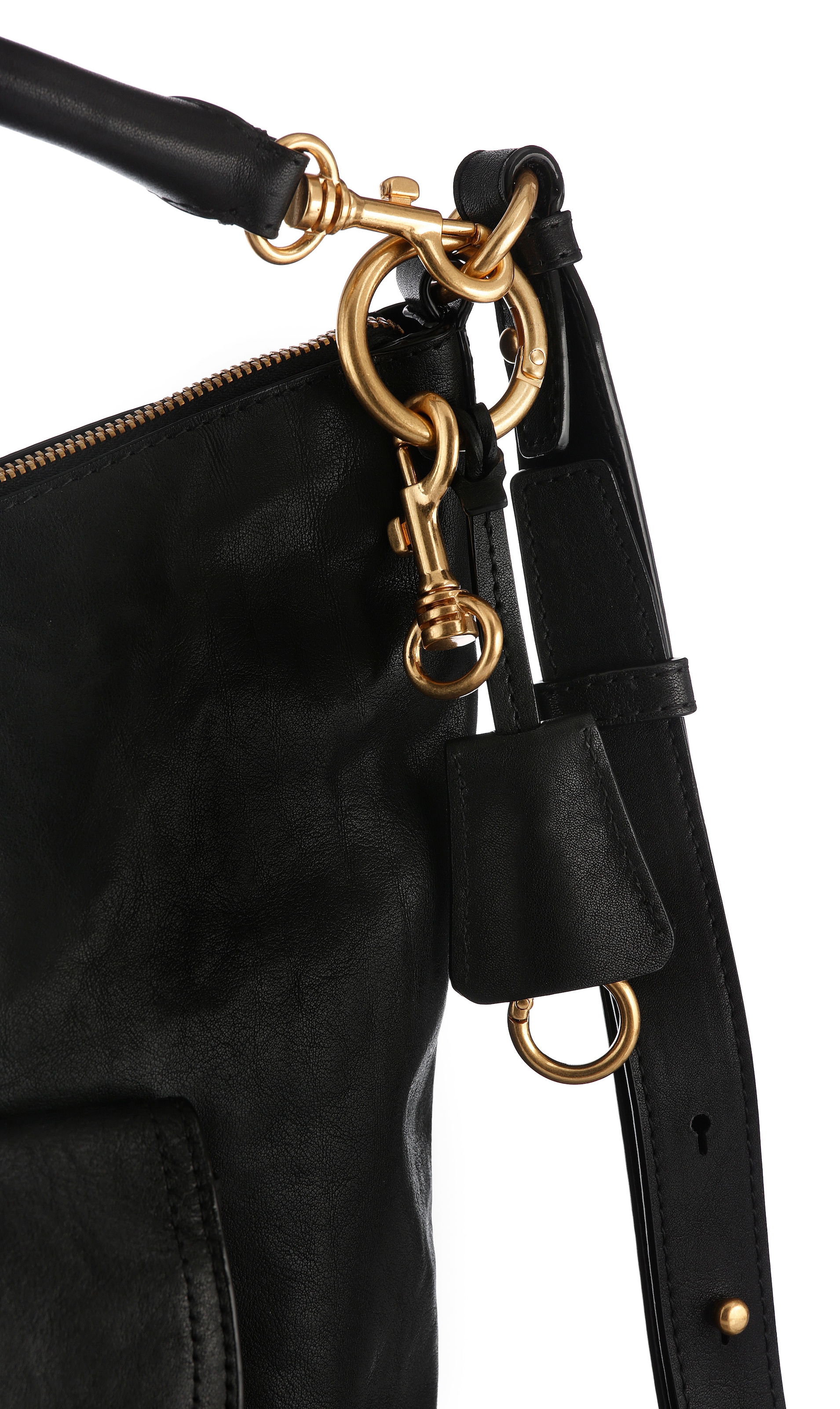 Marc O'Polo Accessories Hobo »Caren« Henkeltasche, Beuteltasche mit abnehmbarem Lederanhänger
