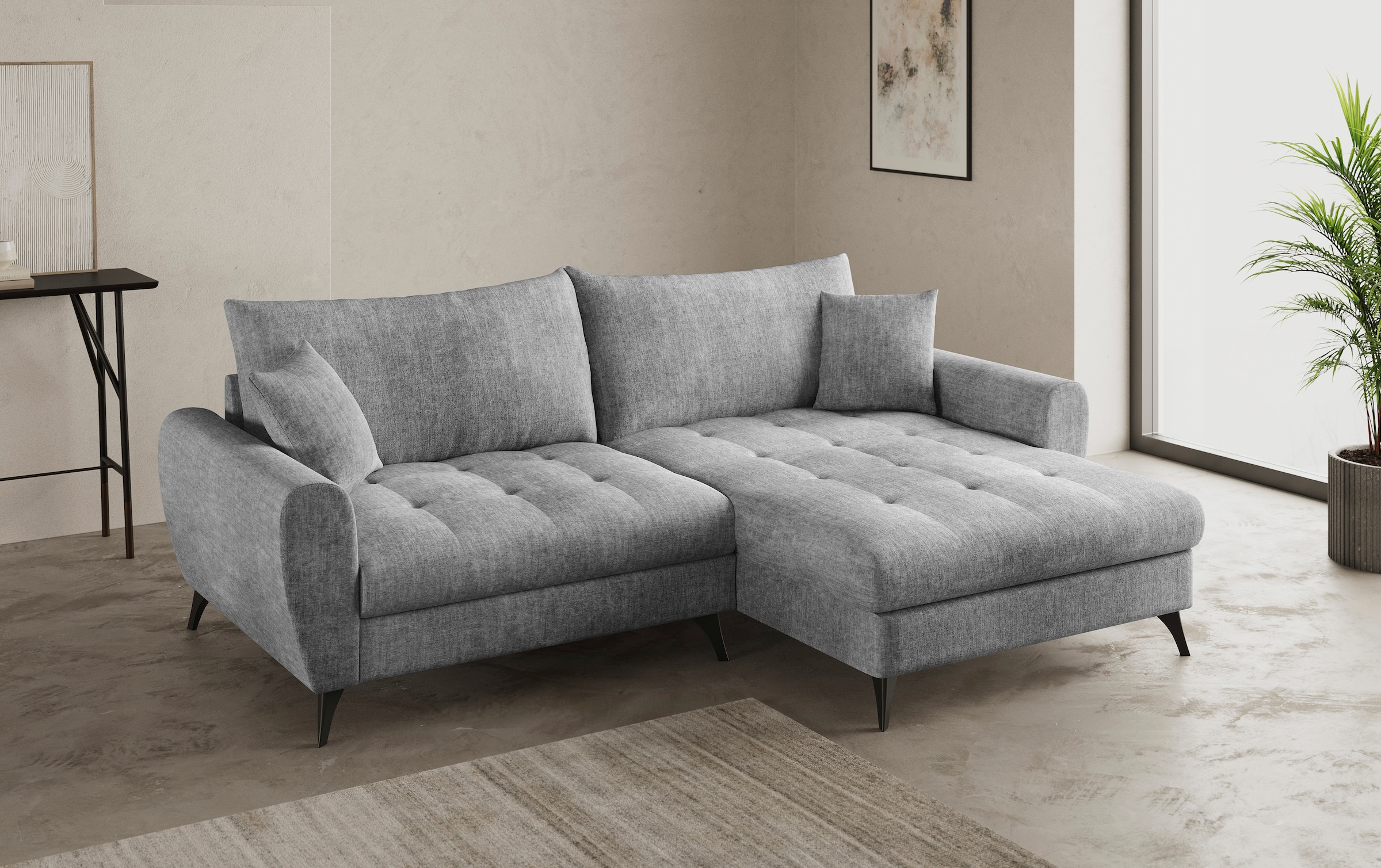 Mr. Couch Ecksofa »Blackburn II L-Form«, Wahlweise mit Kaltschaumpolsterung bis 140 kg belastbar