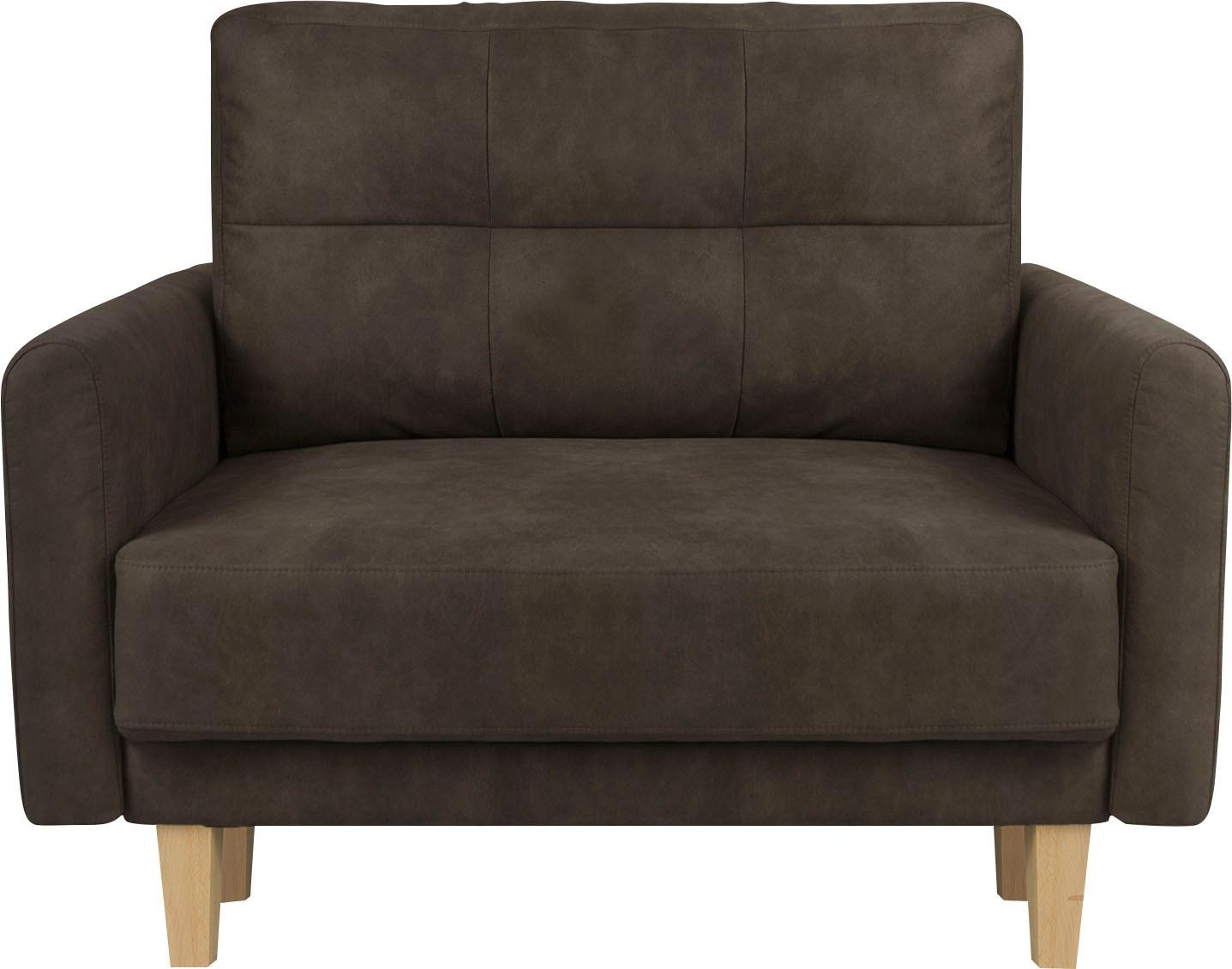 Home affaire Sessel »TRIPLO Relaxsessel mit Wellenunterfederung, Maße B/T/H: 95/100/89 cm«, Polstersessel mit Steppung im Rückenkissen, hohe Qualität