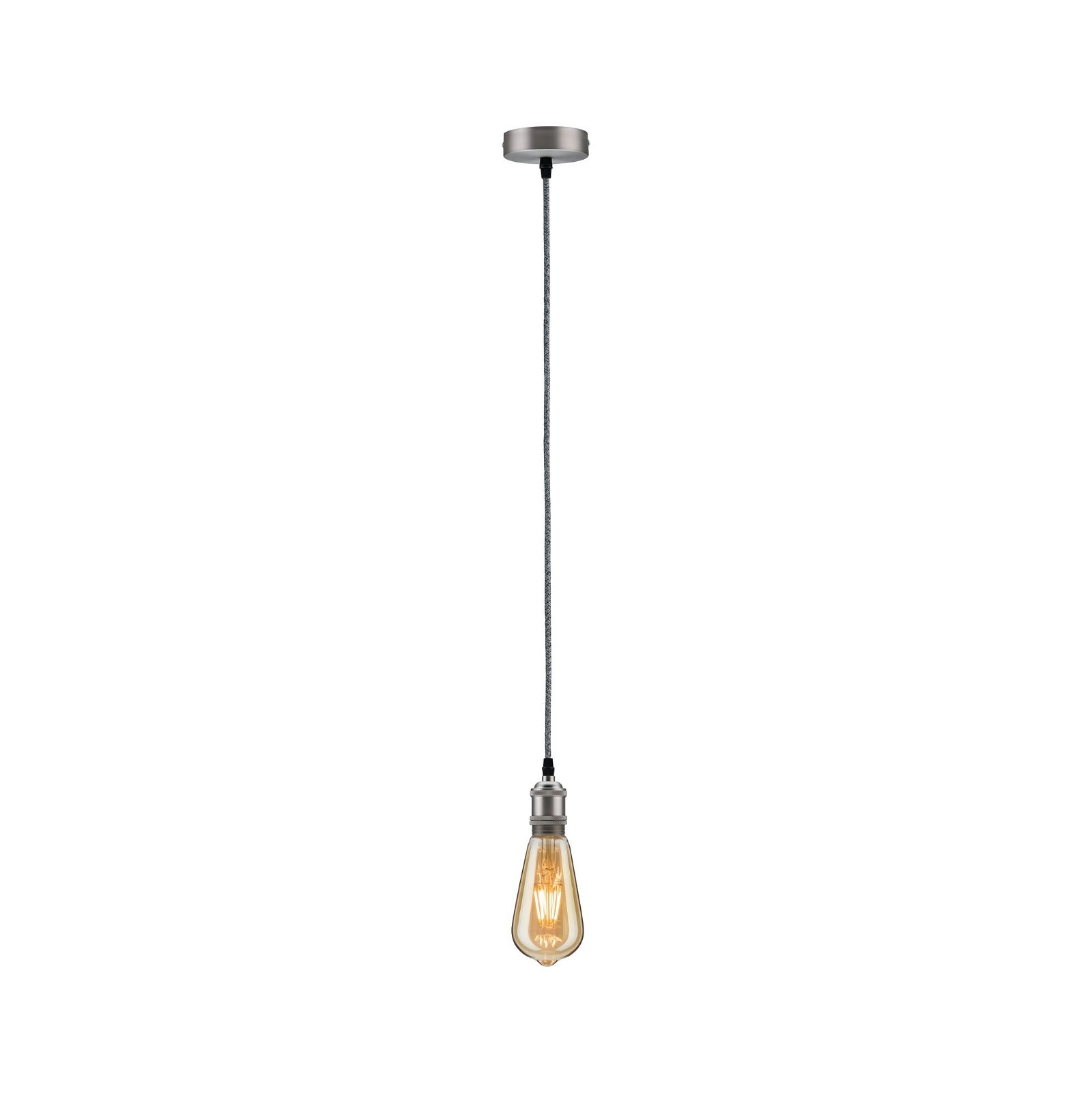 Paulmann Pendelleuchte »Neordic Eldar max. 1x60W Nickel gebürstet 230V Metall«, 1 flammig, Leuchtmittel E27 | ohne Leuchtmittel, E27