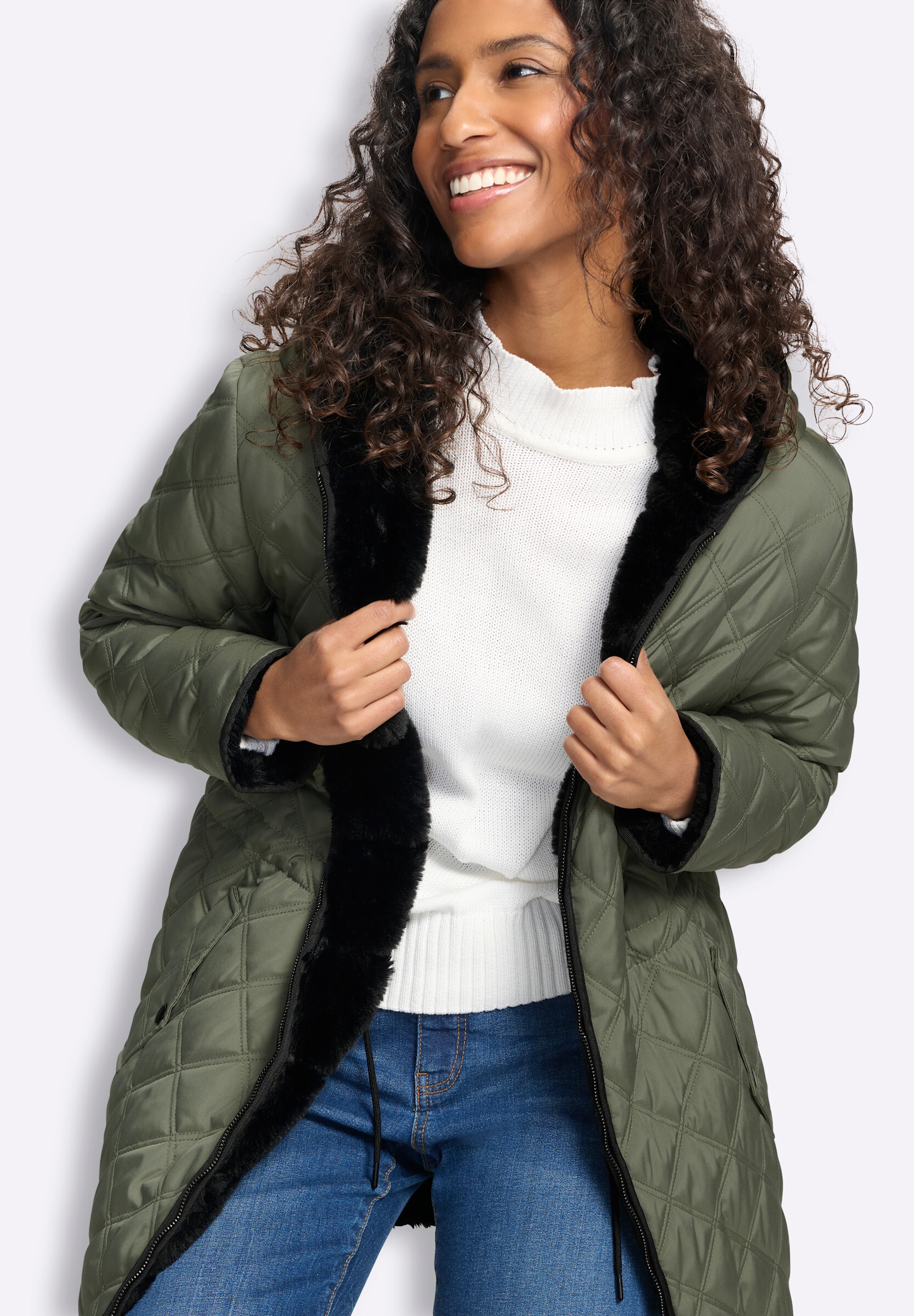 heine Steppjacke »Wendejacke Wendejacke« mit Kapuze
