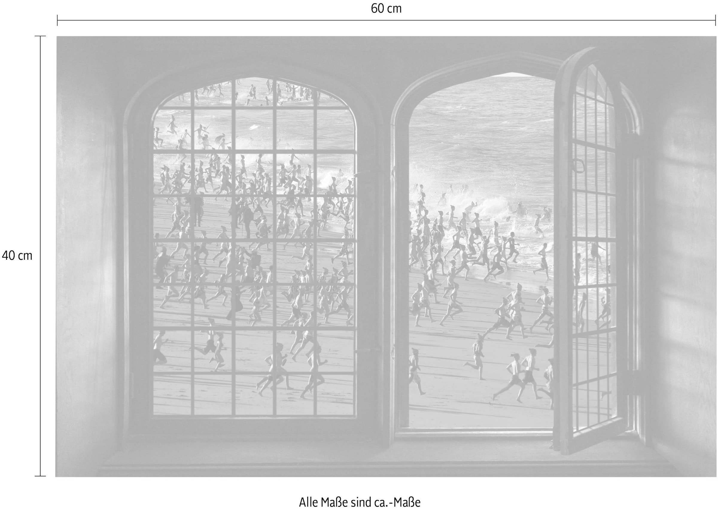 queence Wandsticker »Lets go swim«, Wandsticker, Wandbild, selbstklebend, 3D, Fenster