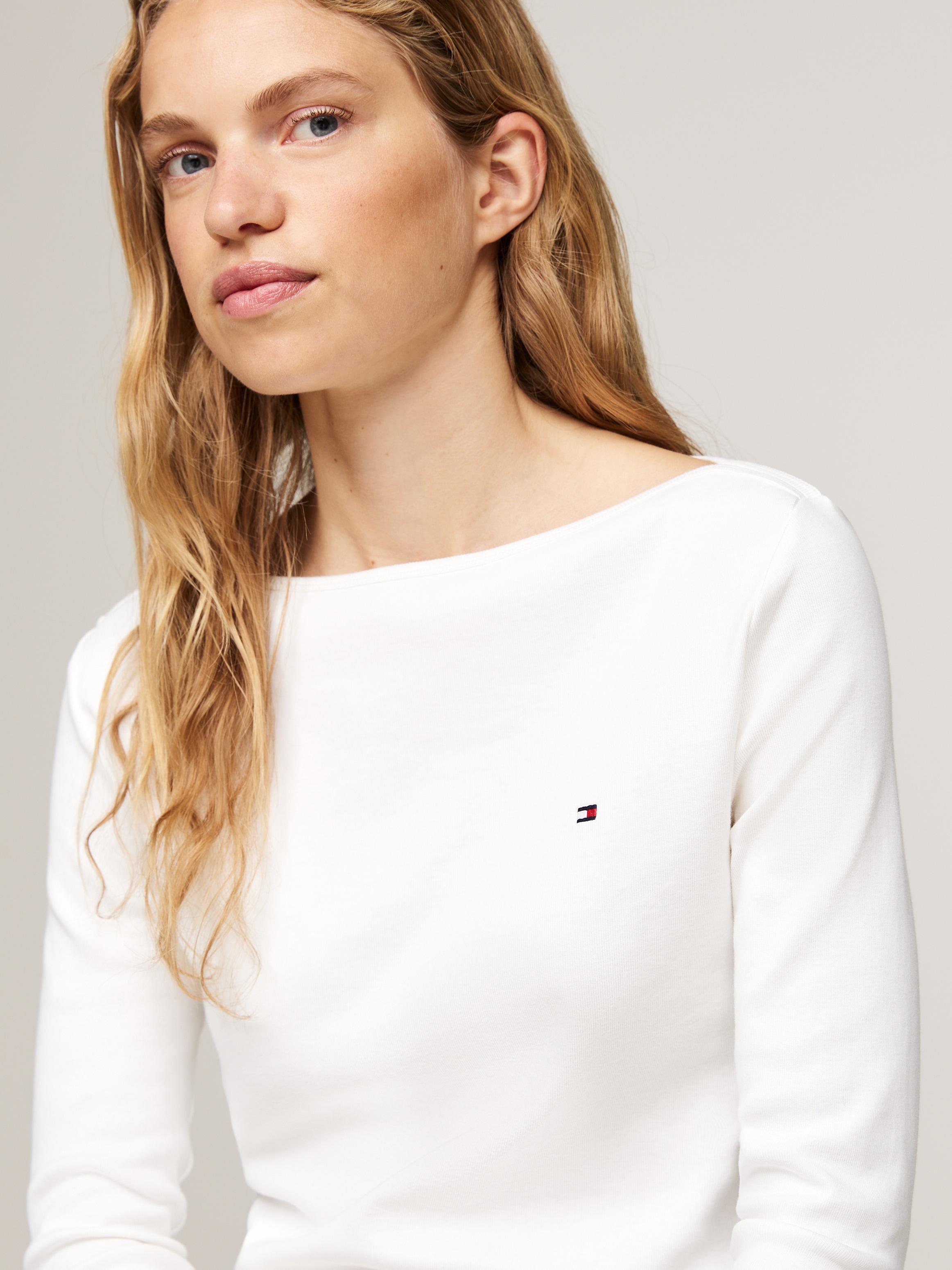 Tommy Hilfiger 3/4-Arm-Shirt »NEW CODY SLIM BOAT-NK 3/4SLV«, mit Logostickerei