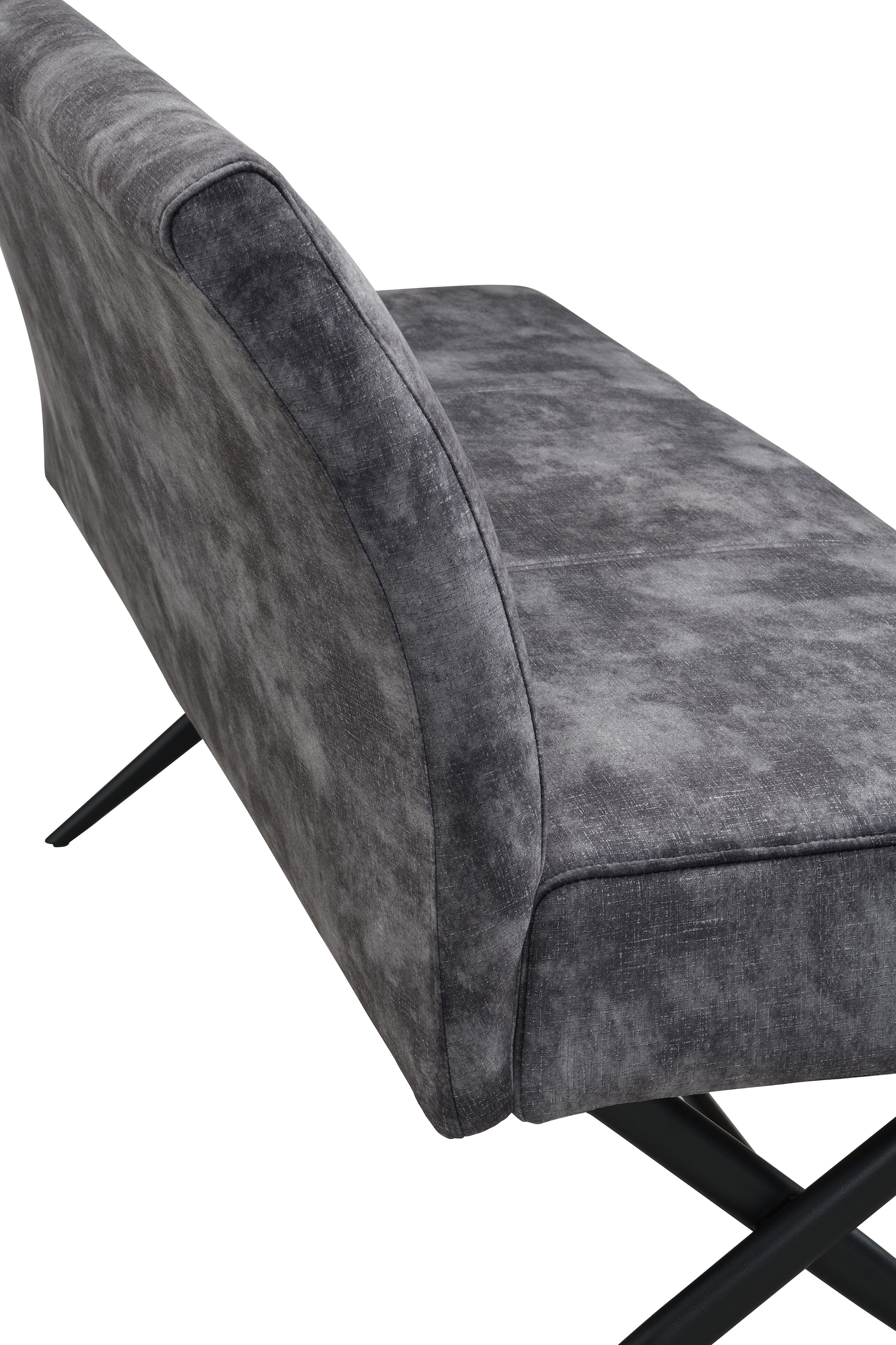 HELA Sitzbank »PORTO« 1 Stk. tlg. Einzelbank mit Rücken, X-Gestell, Federkorb, Vintage Velvet Optik