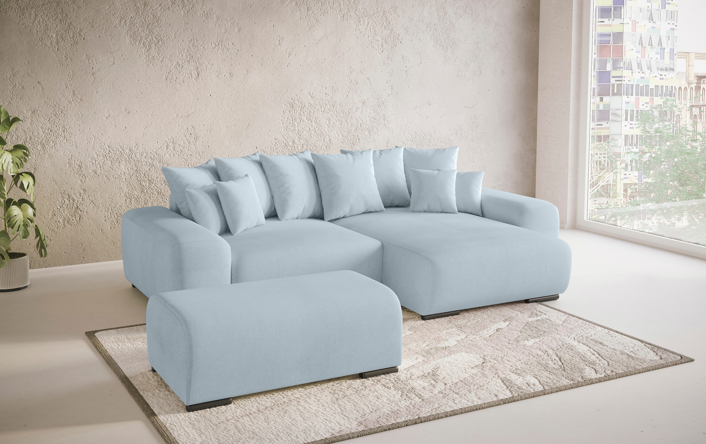 Mr. Couch Polsterecke »Sundance, L-Form«, Dauerschläfer mit Bett, Bettkasten, bis 140 kg belastbar