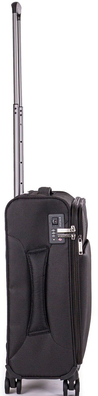 Stratic Weichgepäck-Trolley »Stratic Light + S, black«, 4 Rollen, Handgepäck Reisekoffer Reisegepäck TSA-Zahlenschloss
