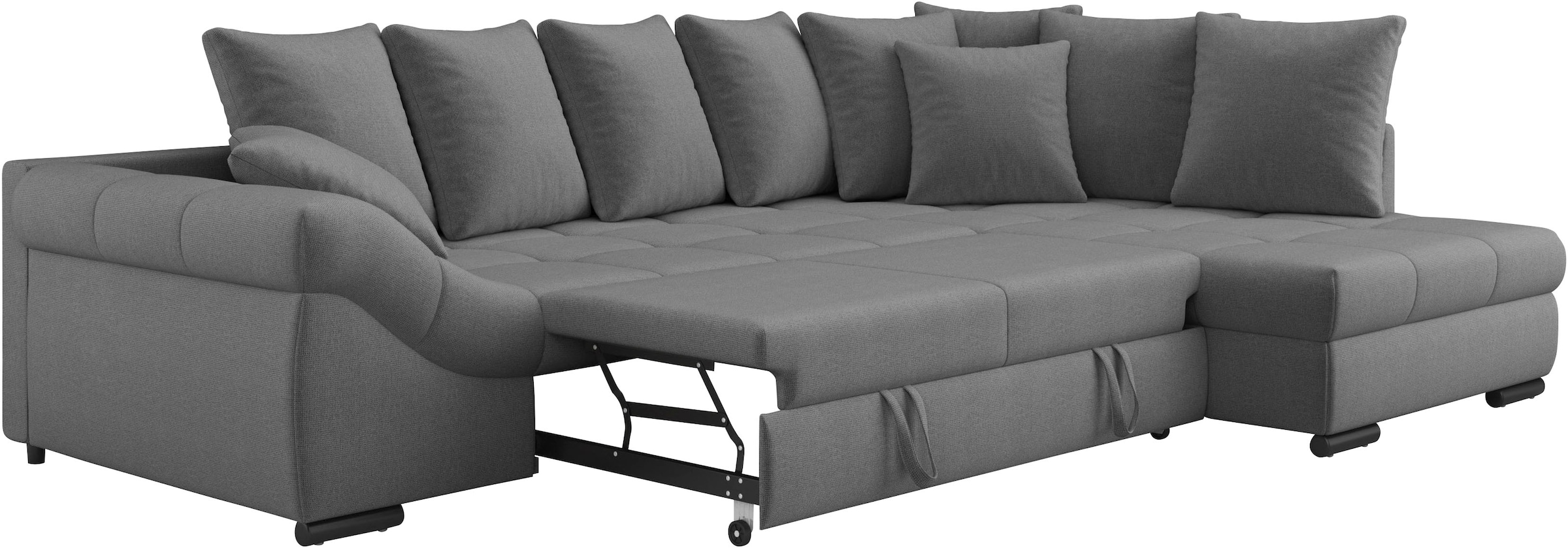 Mr. Couch Ecksofa »Pietro, L-Form, mit Bett, wahlweise mit Kaltschaum« mit Bett und wahlweise mit Kaltschaum