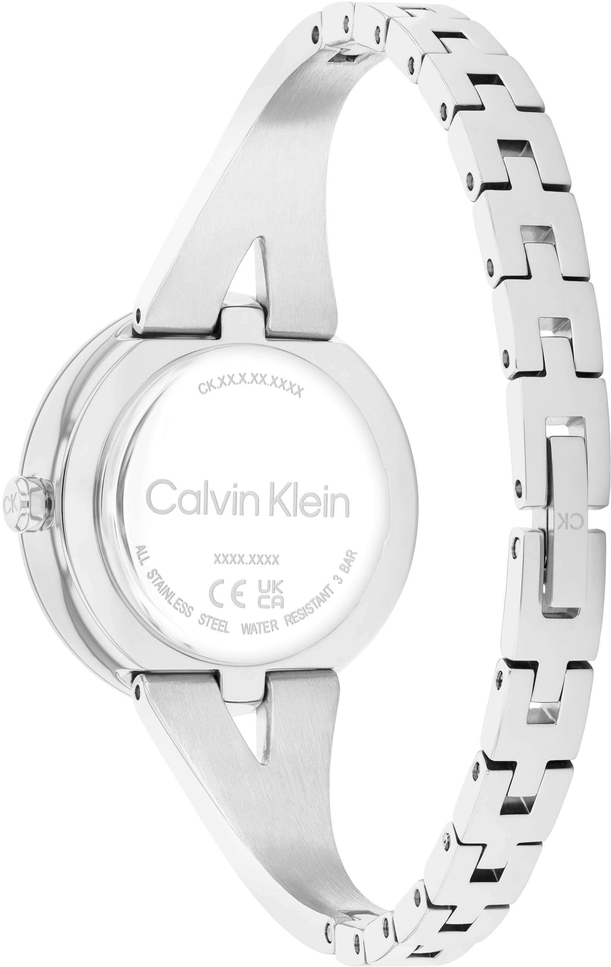 Calvin Klein Quarzuhr »SCULPTURAL«, Armbanduhr, Damenuhr, Mineralglas, IP-Beschichtung