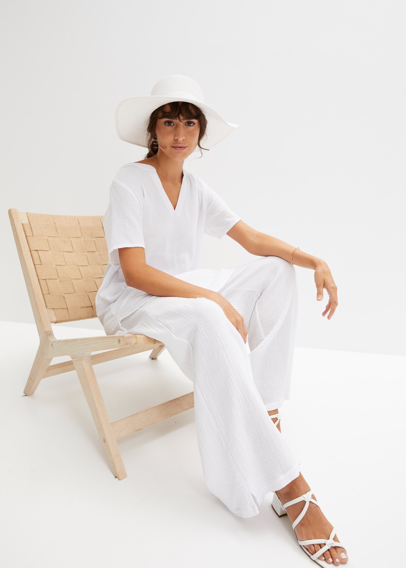 bonprix Longtunika für entspannten Look, Regular Fit, Kurzarm-Design