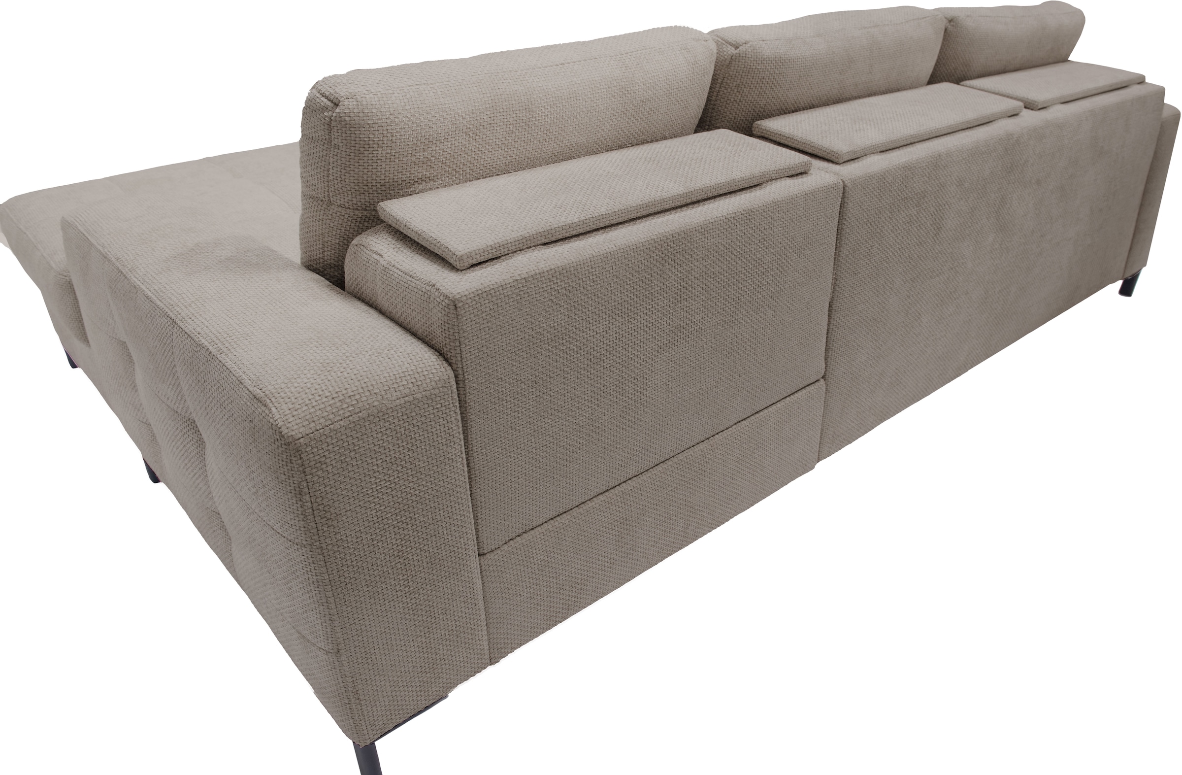 exxpo - sofa fashion Ecksofa »Bonito, mit Rücken- und Sitztiefenverstellung, inkl. Bett & Bettkasten« Sitztiefenverstellung,Höhenverstellung