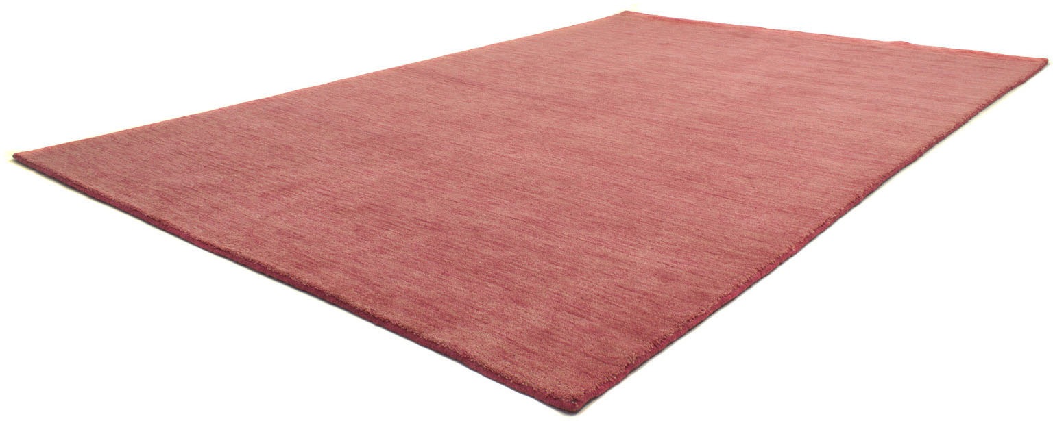 morgenland Wollteppich »Uni - Gabbeh Teppich - Softy«, rechteckig, 1,6 mm Höhe, Gabbeh Optik, Uni Farben, reine Wolle, sehr weicher Flor, Wohnzimmer