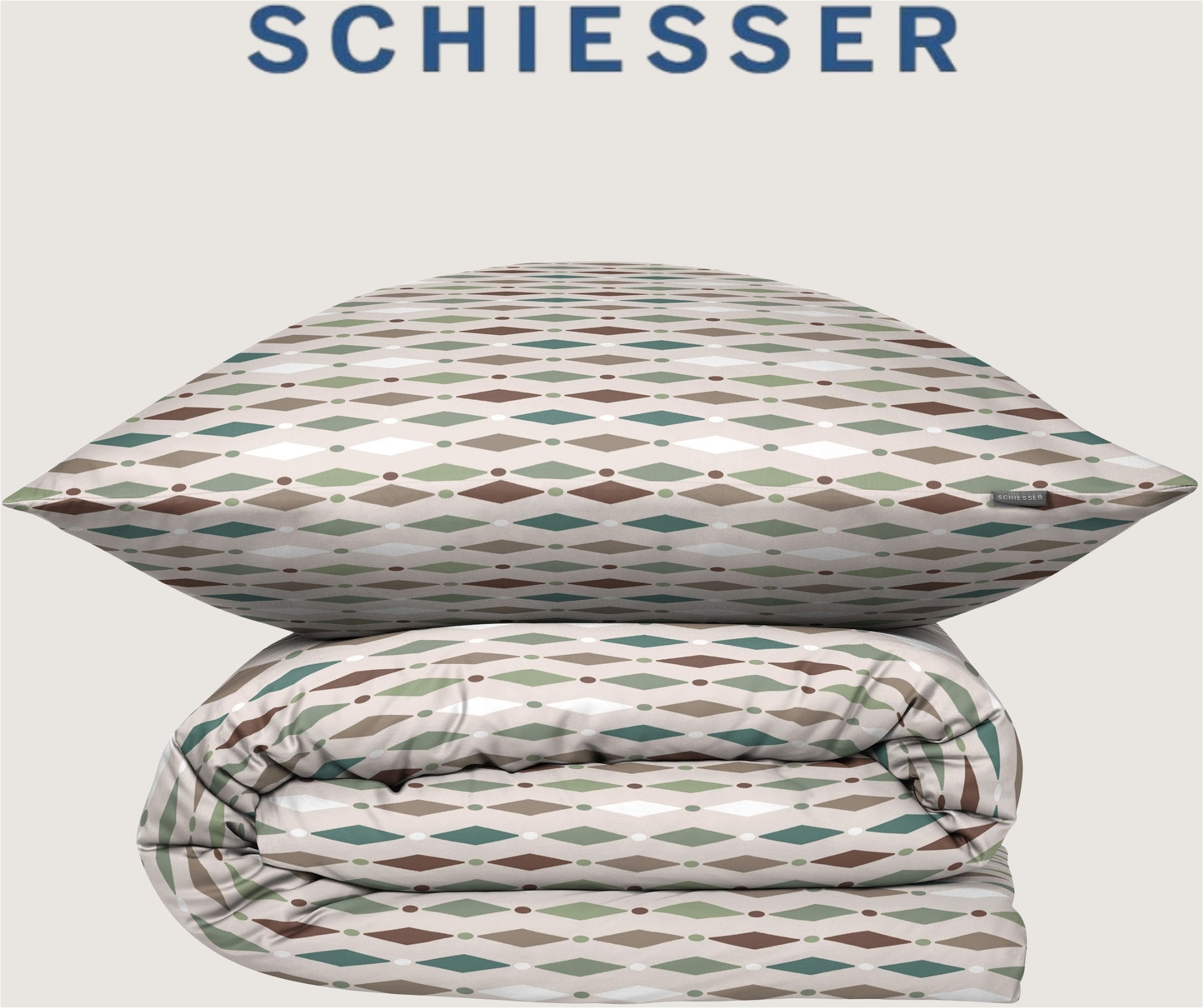 Schiesser Bettwäsche »Lotta aus weicher Baumwolle mit grafischem Muster« 2 tlg. MADE IN GREEN by OEKO-TEX®