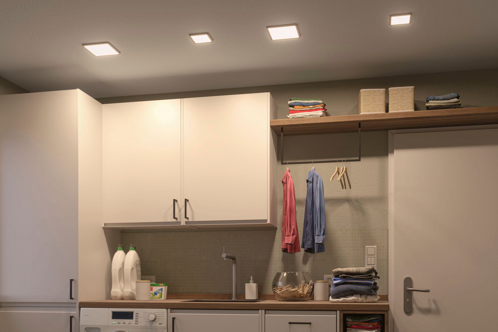 Paulmann LED Bad-Einbauleuchte »Areo«, Schutzart IP44, Gr. 11,8 x 11,8 cm, inkl. LED Leuchtmittel