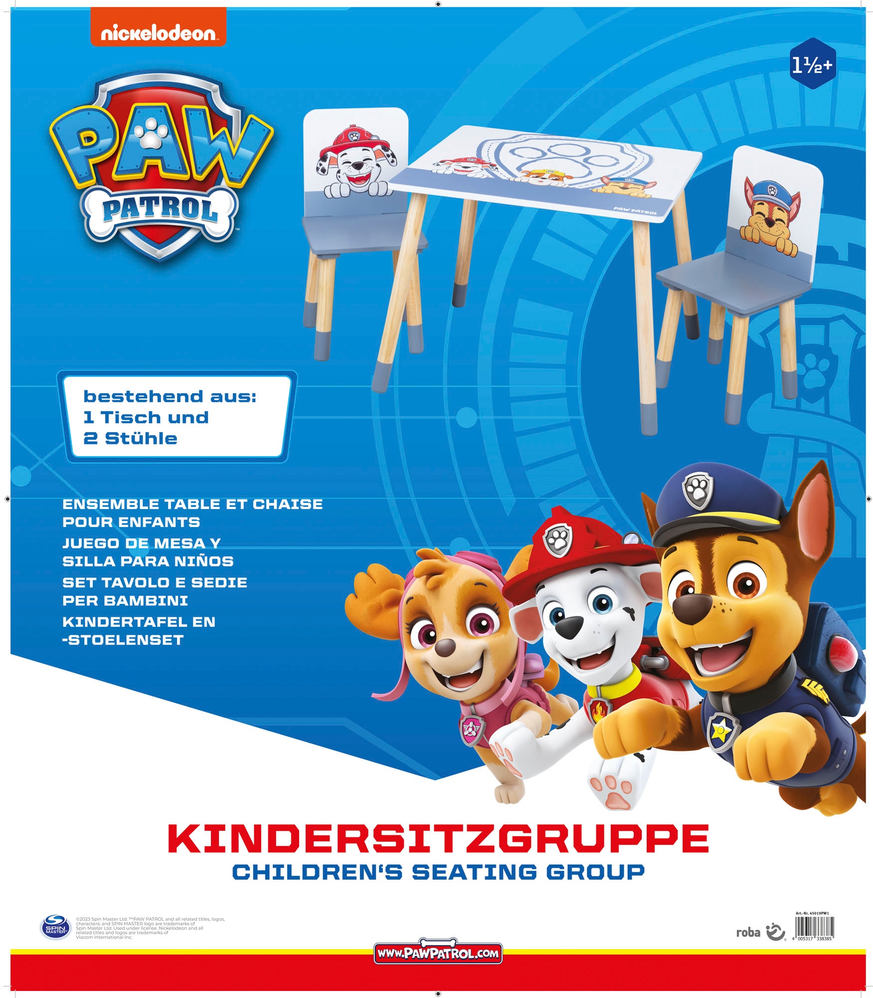 roba® Kindersitzgruppe »PAW Patrol«, (3 tlg.)