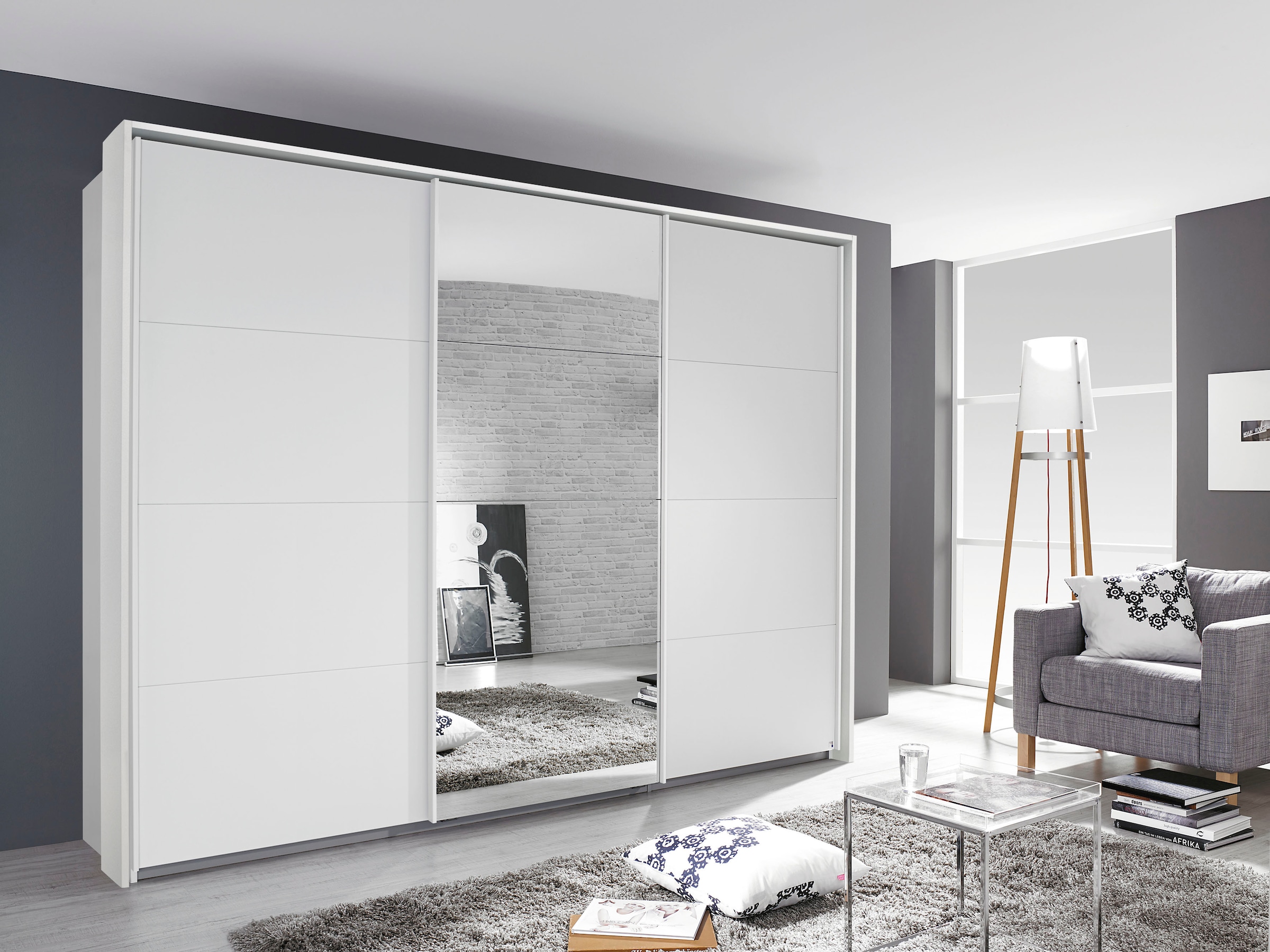 rauch Schwebetürenschrank »Kleiderschrank Schrank Garderobe Schlafzimmerschrank TUBONA«, mit umfangreicher Innenausstattung und Passepartout MADE IN GERMANY