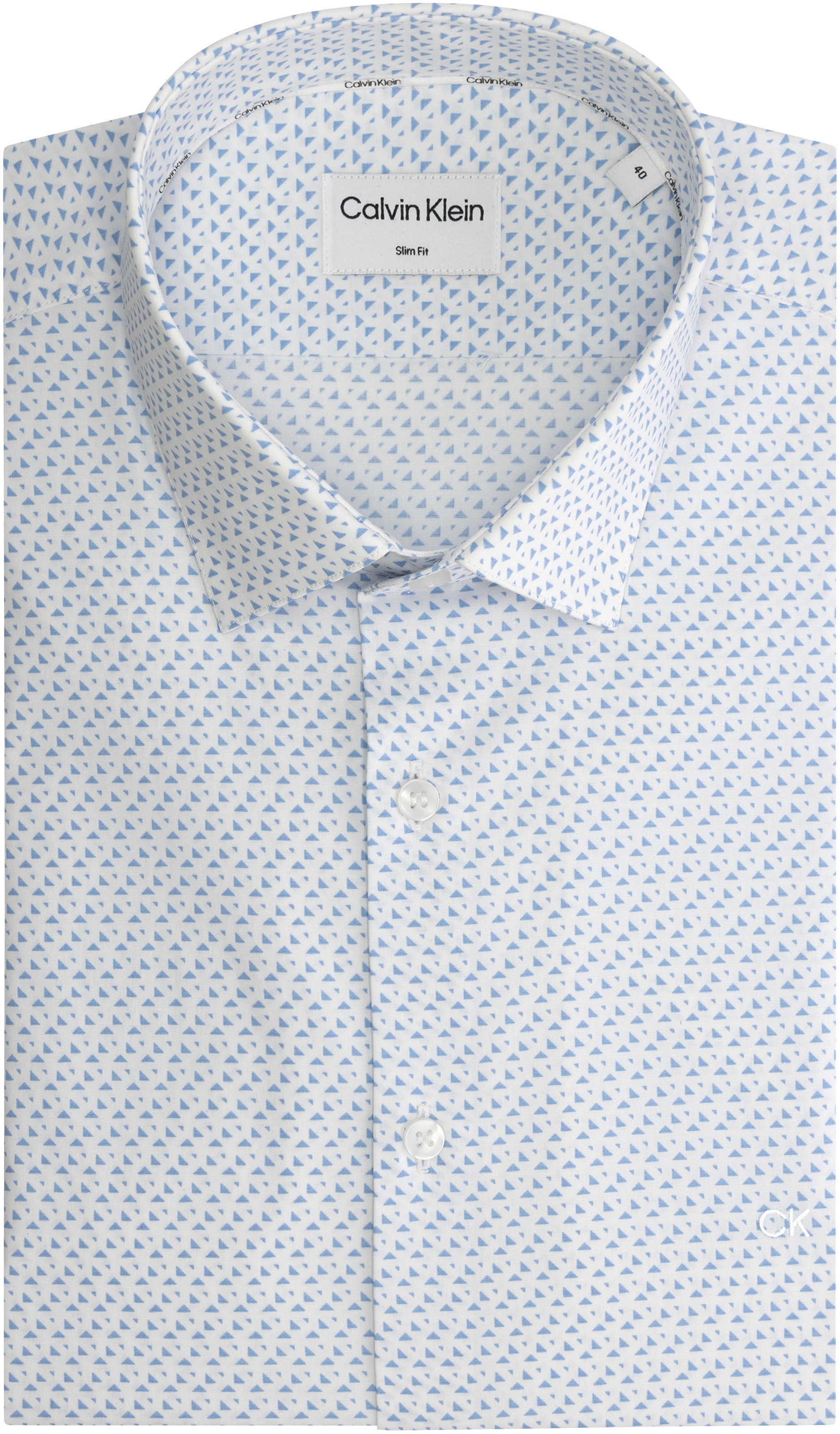 Calvin Klein Langarmhemd »POPLIN PRINT SLIM SHIRT«