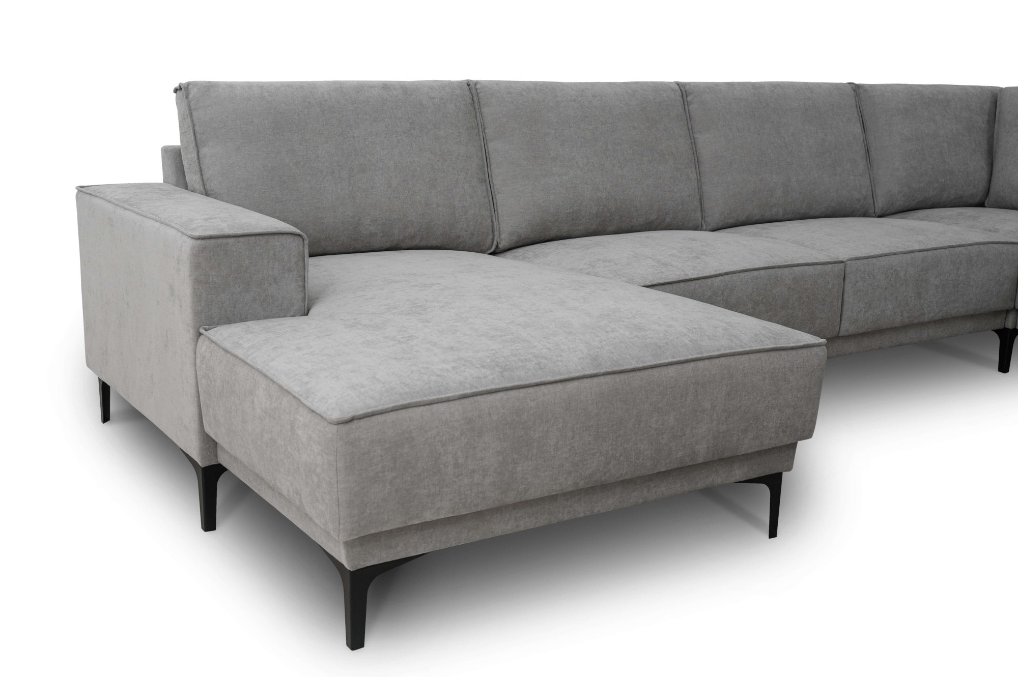 OTTO home Wohnlandschaft »OLAND U-Form, XXL, B: 342 cm, Skandi-Design« Skandi-Design in Struktur, Flachgewebe, Luxus-Microfaser, Boucle