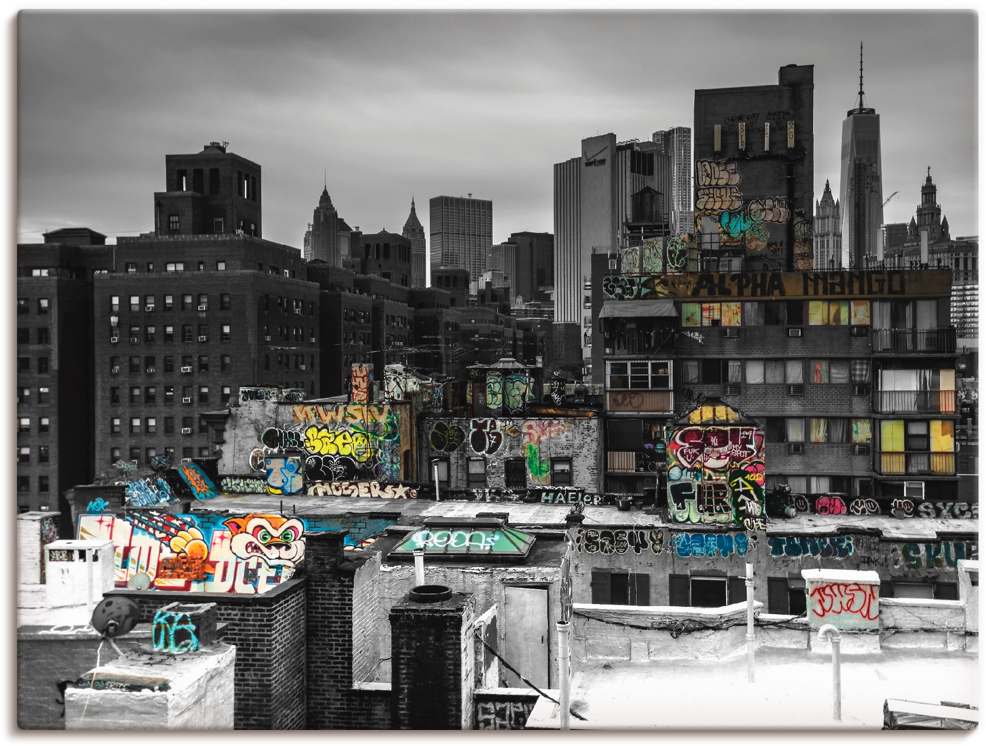 Artland Wandbild »Graffiti in New York«, Amerika, (1 St.), als Leinwandbild, Poster in verschied. Größen