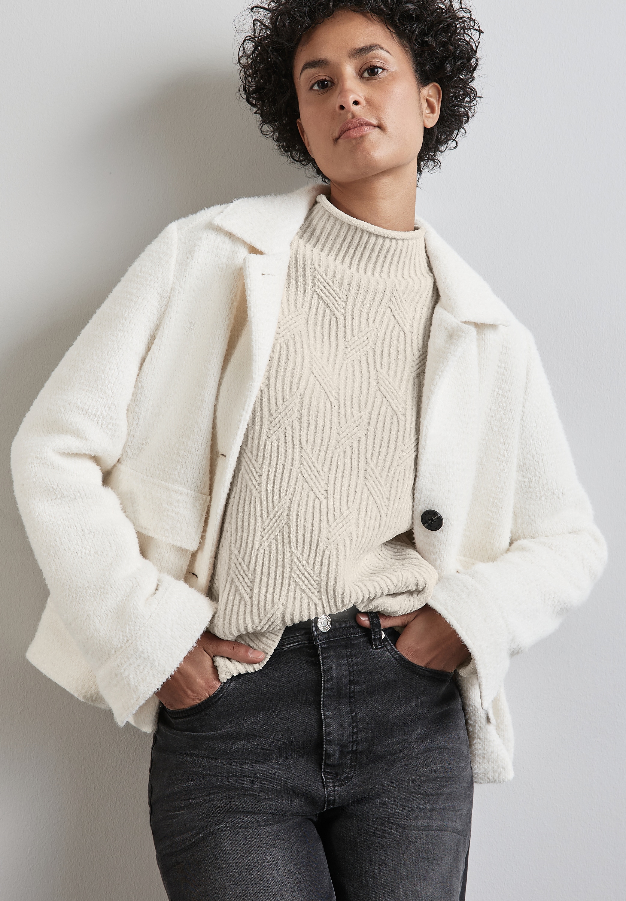 STREET ONE Strickpullover, mit Struktur Muster