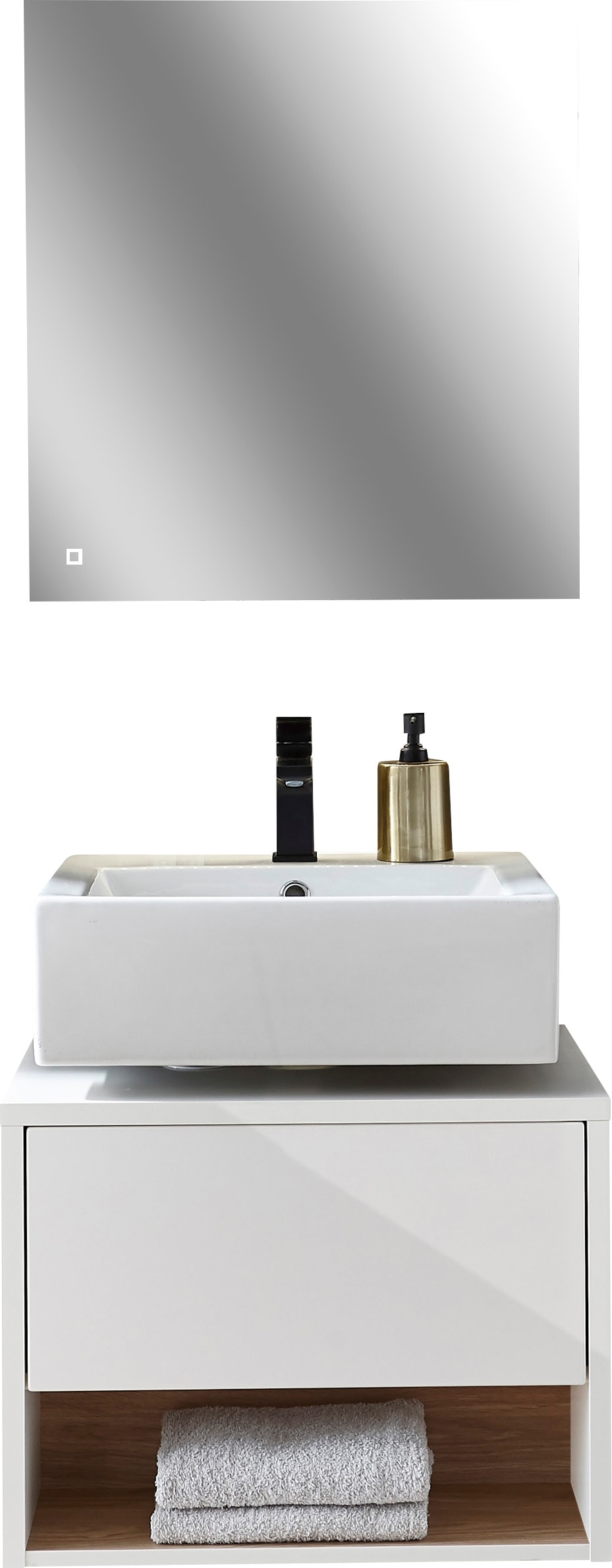 PLACES OF STYLE Badmöbel-Set »Studio Line, Bad im modernen Design, 2-teiliges Badezimmer« 2 Stk. tlg.