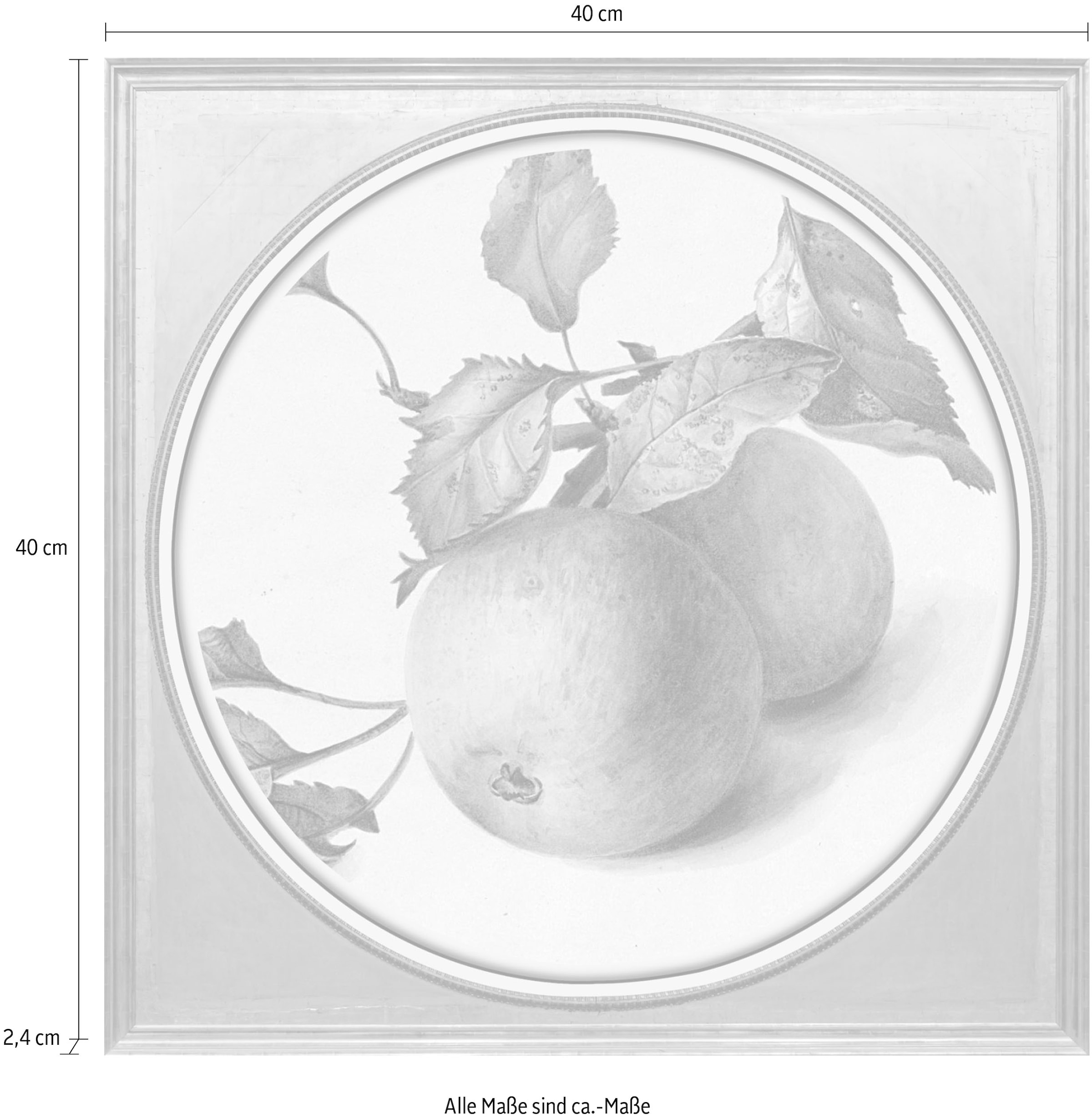 queence Acrylglasbild »Apfel«, Obst-Gemälde-Kunst-Obst Bilder, Fine Art-Print in Galeriequalität