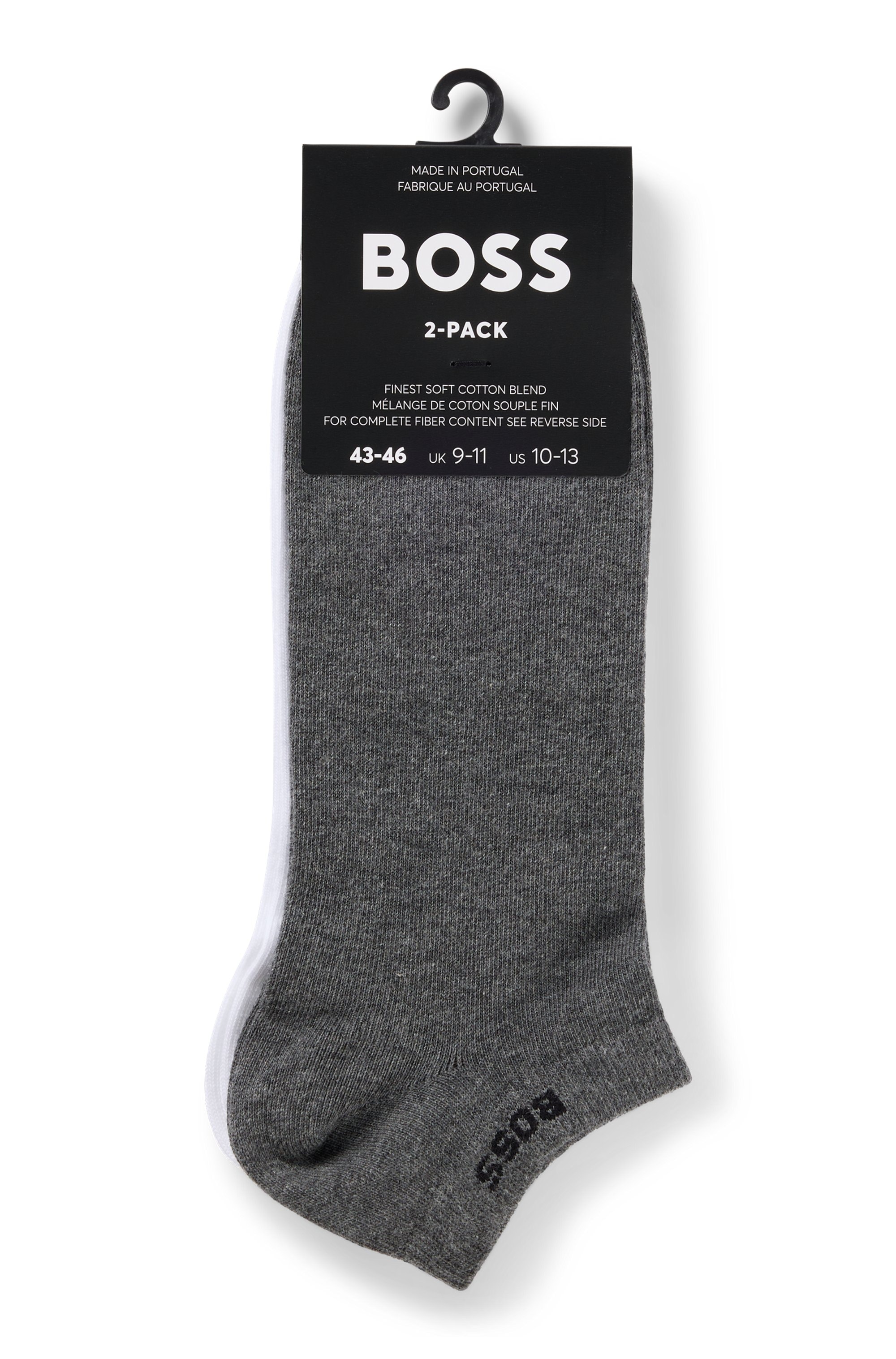 BOSS Sneakersocken »2P AS Uni Colors CC«, (Packung, 2 Paar), mit dezentem Logoschriftzug