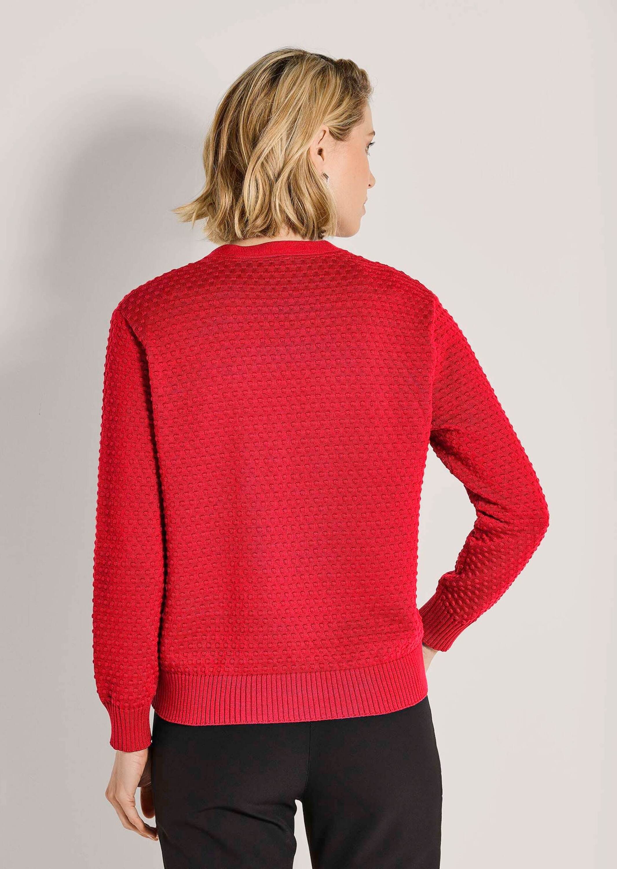 MADELEINE Strickjacke »Strickjacke Eleganter Cardigan mit V-Ausschnitt« Strukturstrick