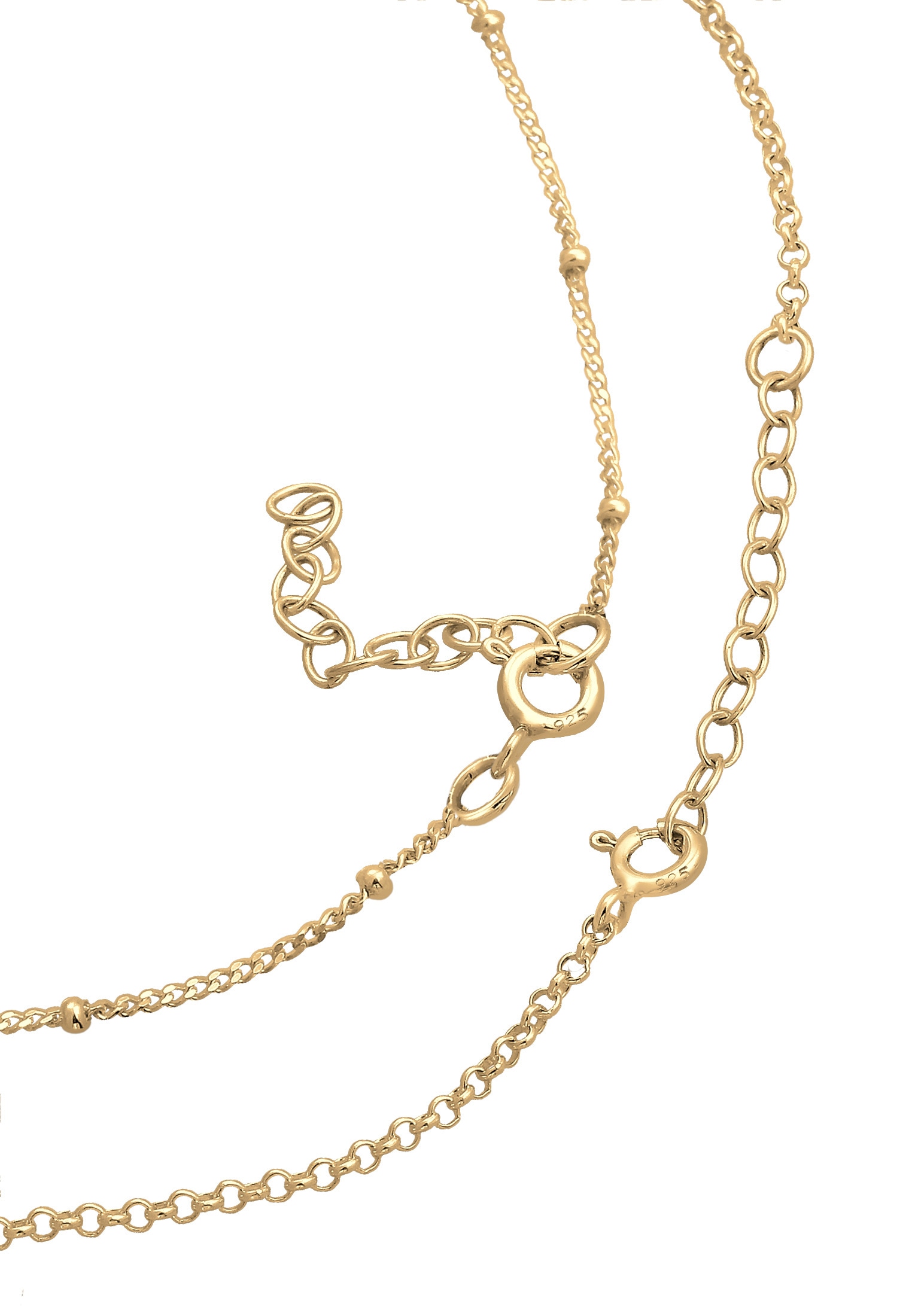 Elli Fußketten Set »Fußschmuck Ball Basic 2er Set 925 Sterling Silber«