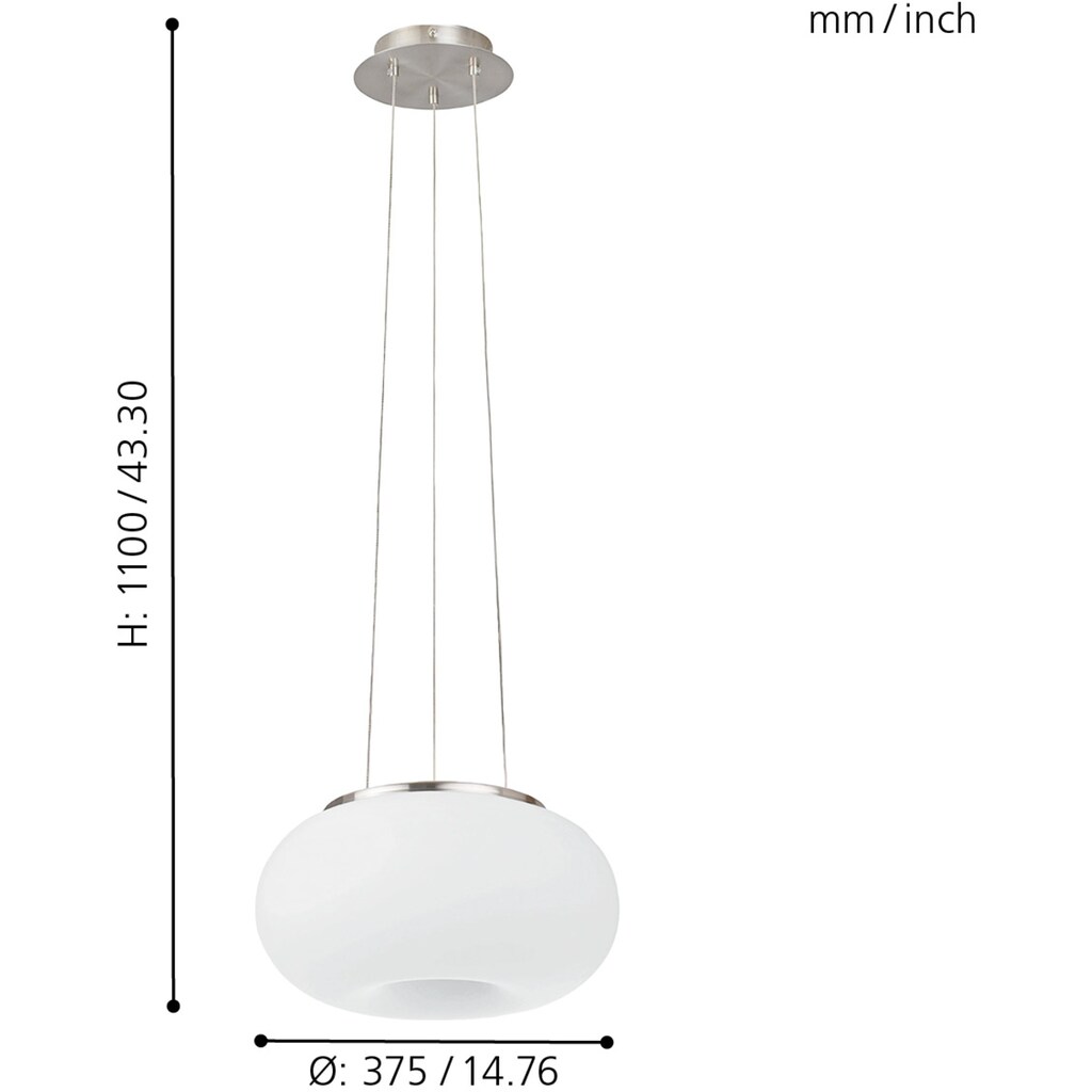 EGLO Pendelleuchte »OPTICA-C«, 1 flammig-flammig