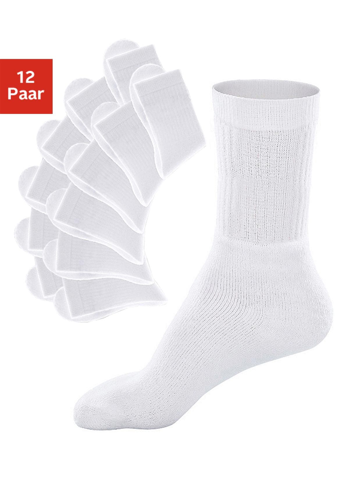 Go in Tennissocken, (Set, 12 Paar), mit Frottee