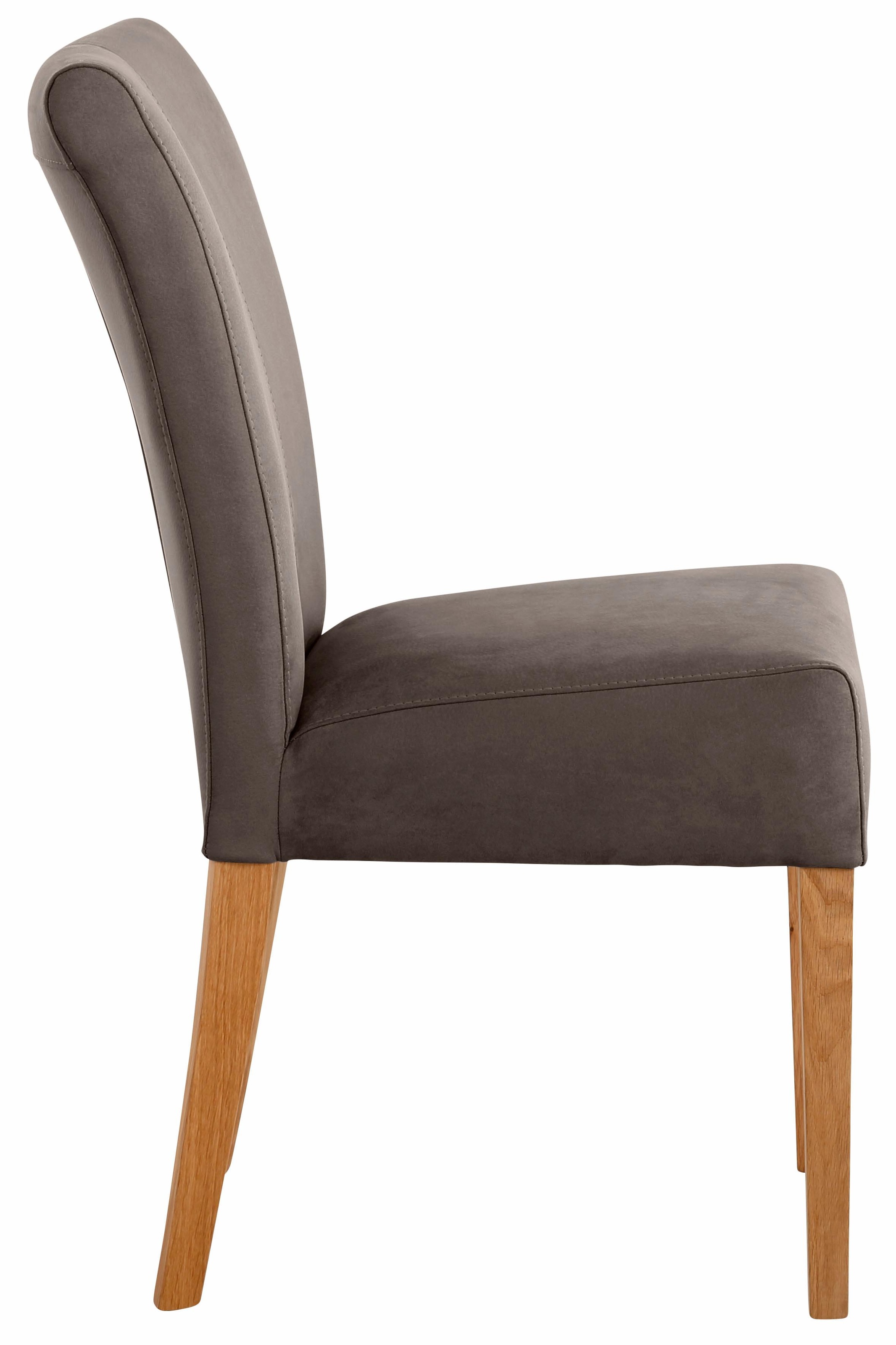 Home affaire Esszimmerstuhl »Queen Polsterstuhl BESTSELLER«, (Set), 2 St., Luxus-Microfaser, verschiedene Bezüge, Gestell Massivholz