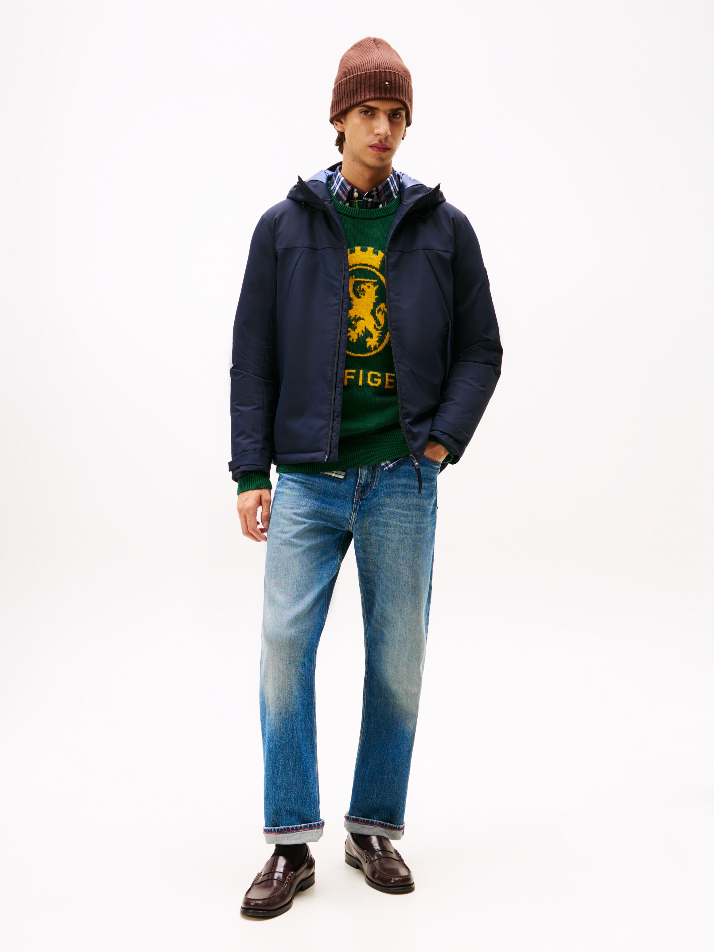 Tommy Hilfiger Funktionsjacke »TECH HOODED SHORT PADDED JACKET« mit Kapuze Winterjacke, Outdoorjacke wasserabweisend