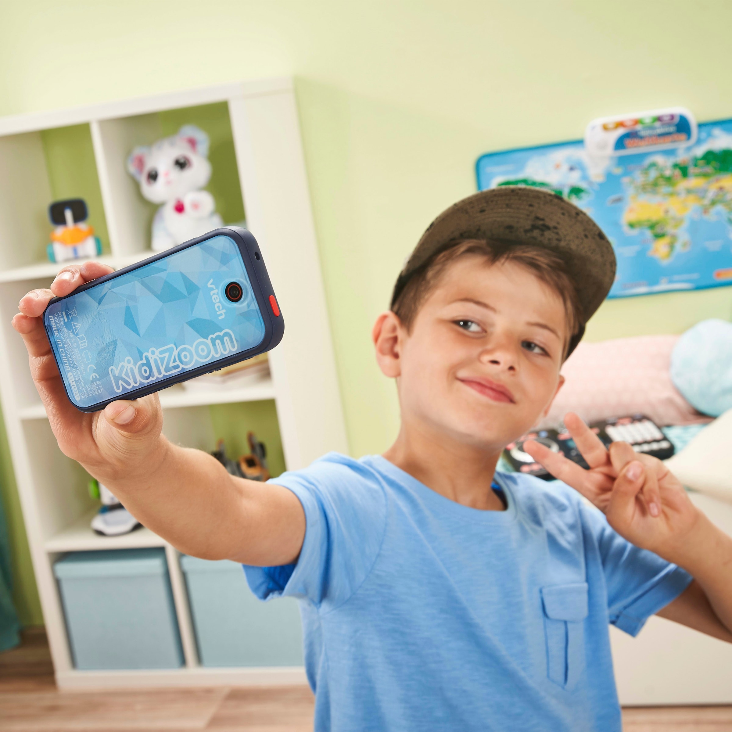 Vtech® Kinderkamera »KidiZoom Snap Touch, blau«, im coolen Smartphone-Format; inklusive Tragetasche